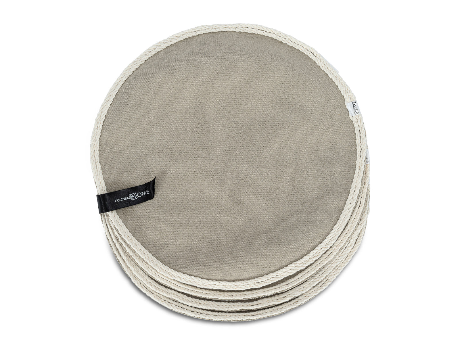 Set x4 Individuales Circulares Terra Beige Cafe
