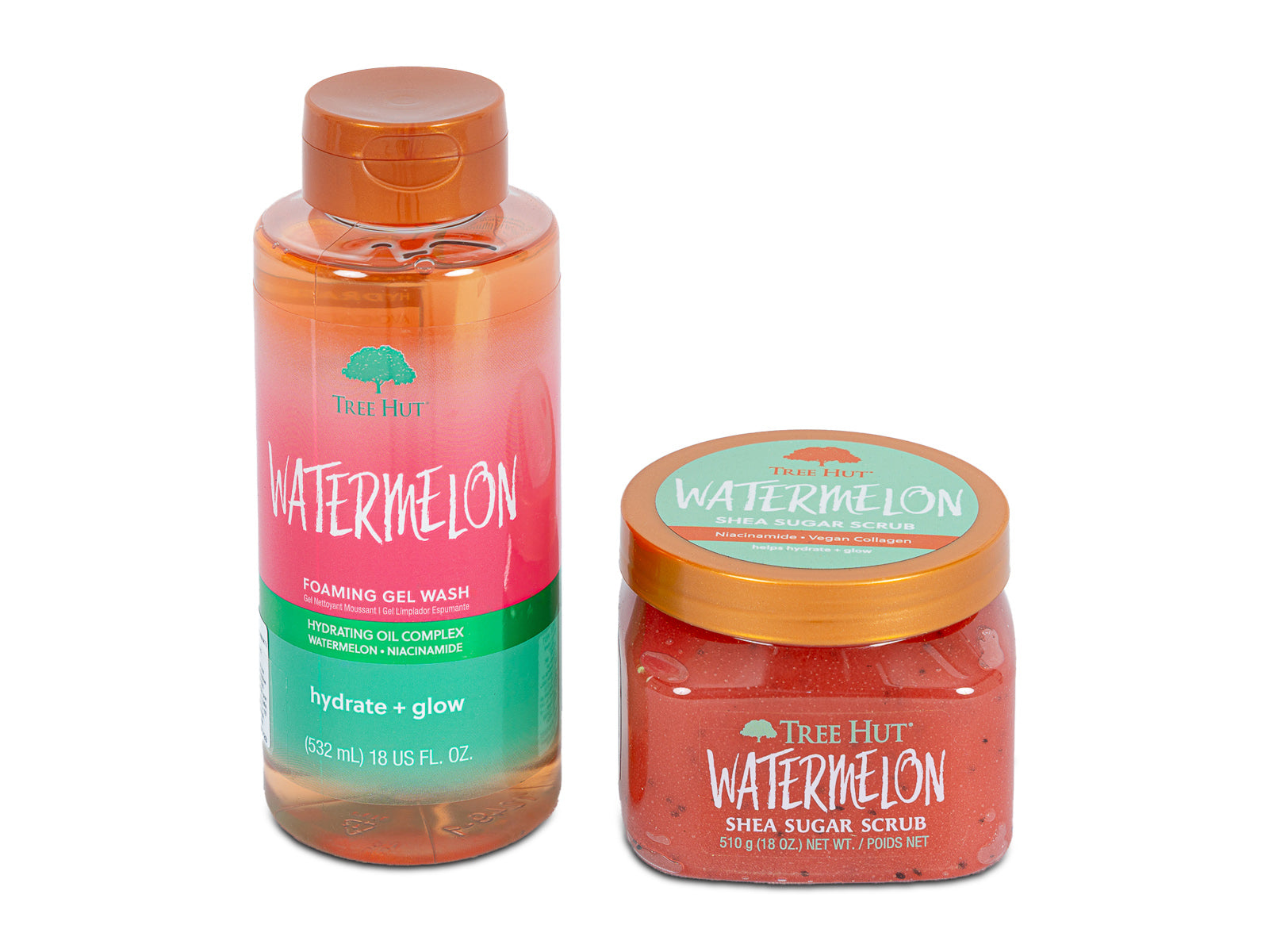Set Watermelon Exfoliante + Gel de Baño Tree Hut