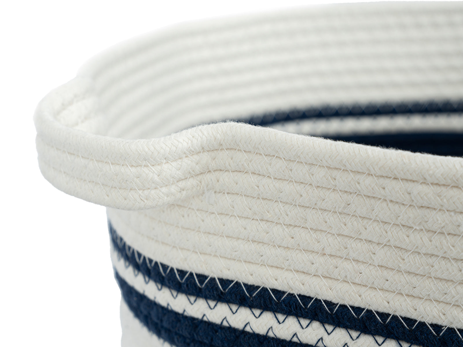 Cesto Decorativo Woody Azul Blanco