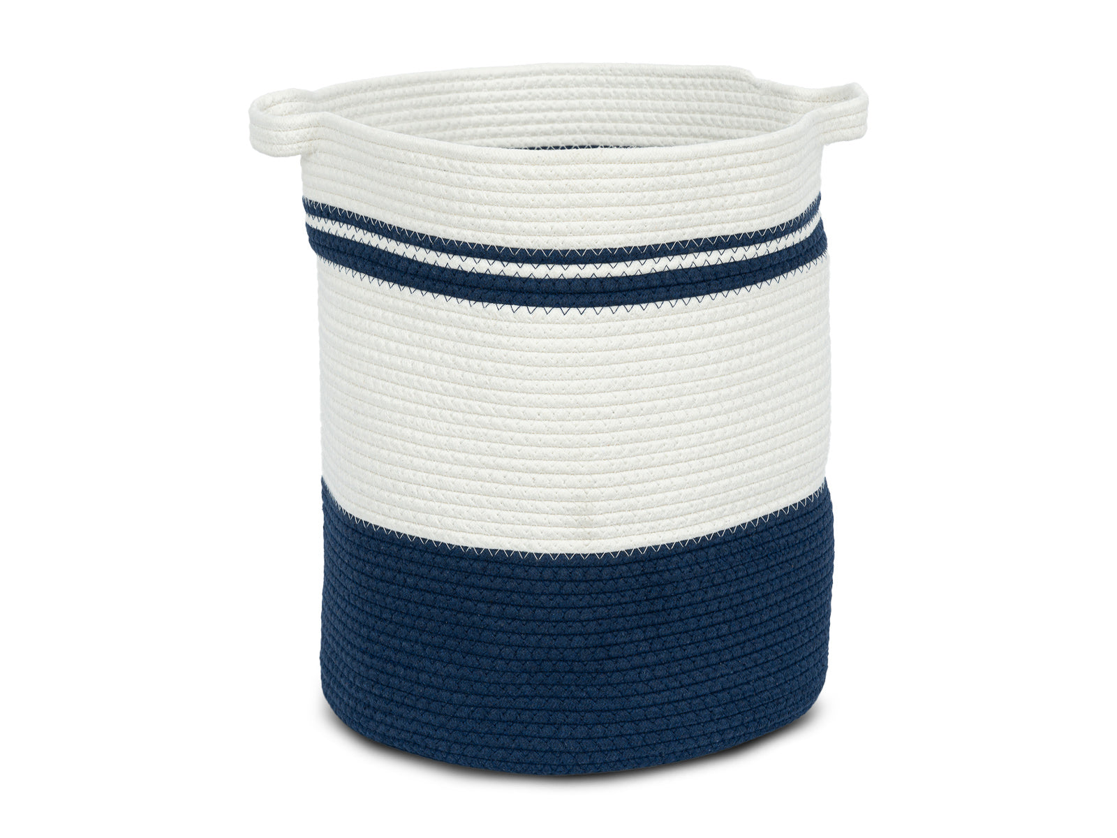 Cesto Decorativo Woody Azul Blanco