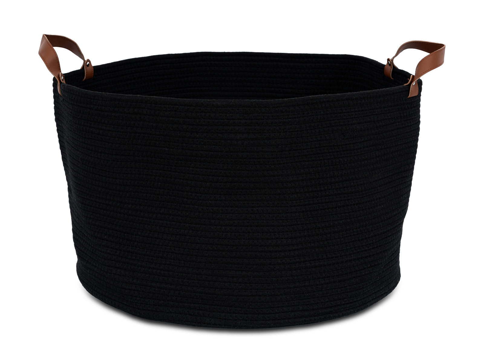 Cesto Decorativo Woody Redondo Negro