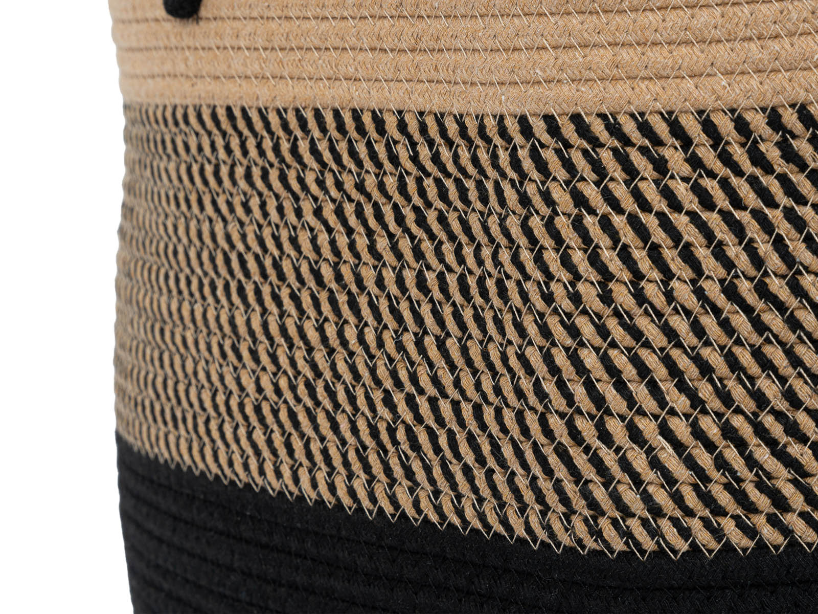 Cesto Decorativo Woody Redondo Natural Negro