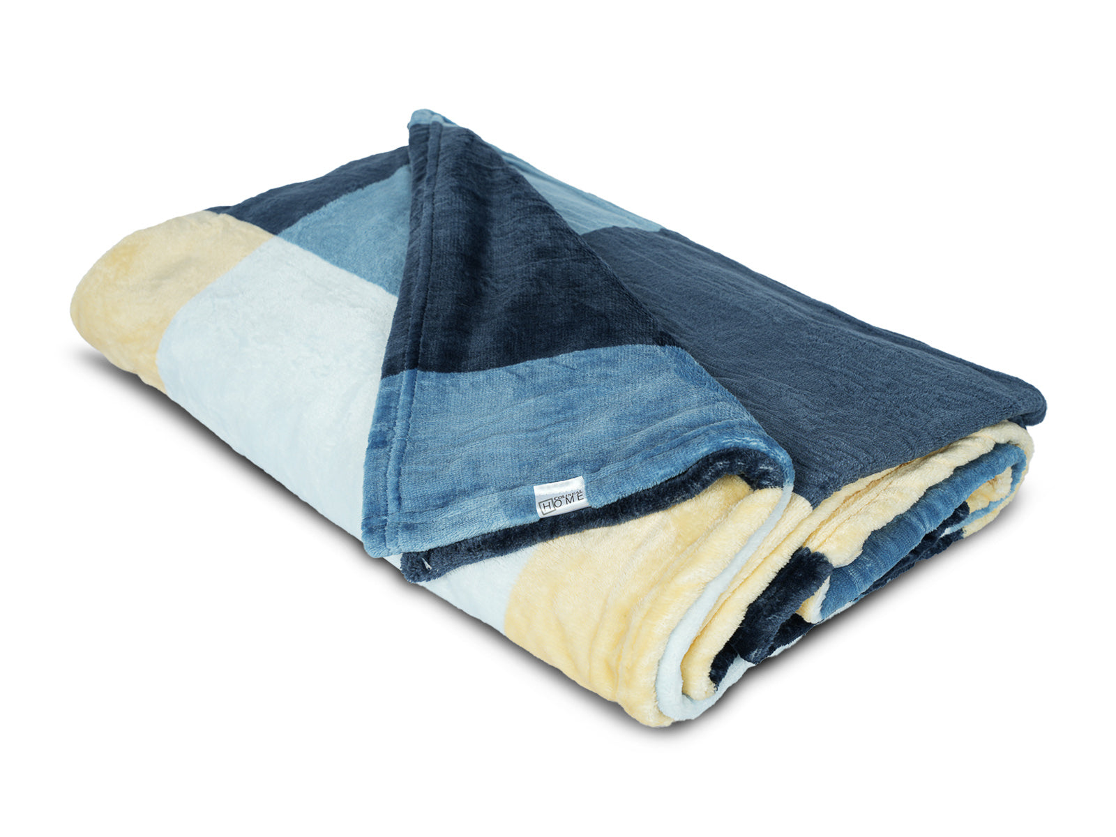 Cobija Glam Microfleece King #Color_AzulAmarilloCuadros