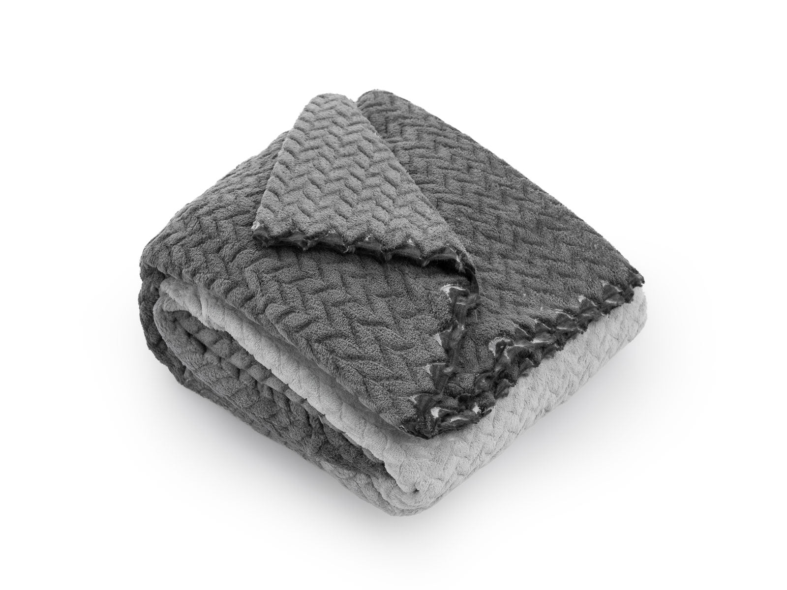Cobija Glam Microfleece Queen #Color_GrisDegradado