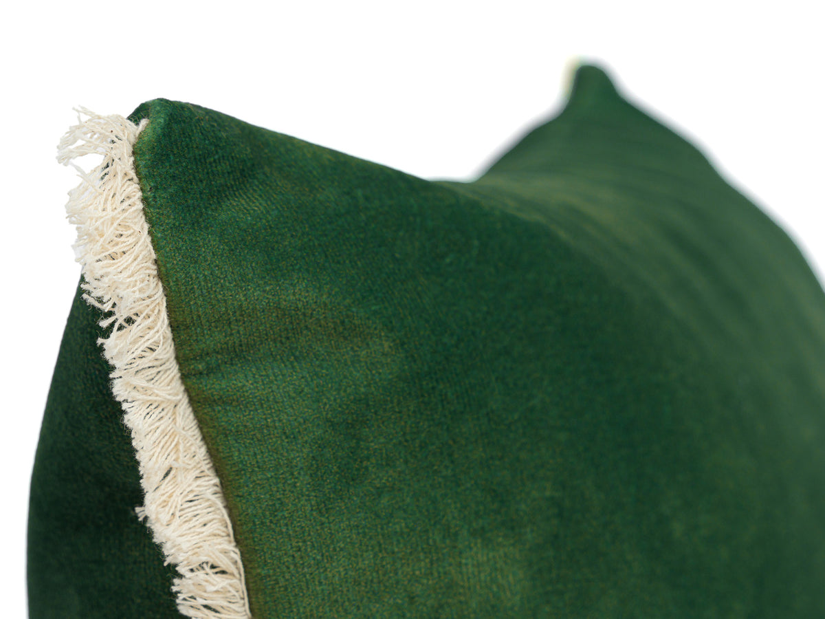 Cojin Navidad Claus Flecos Verde Lumbar