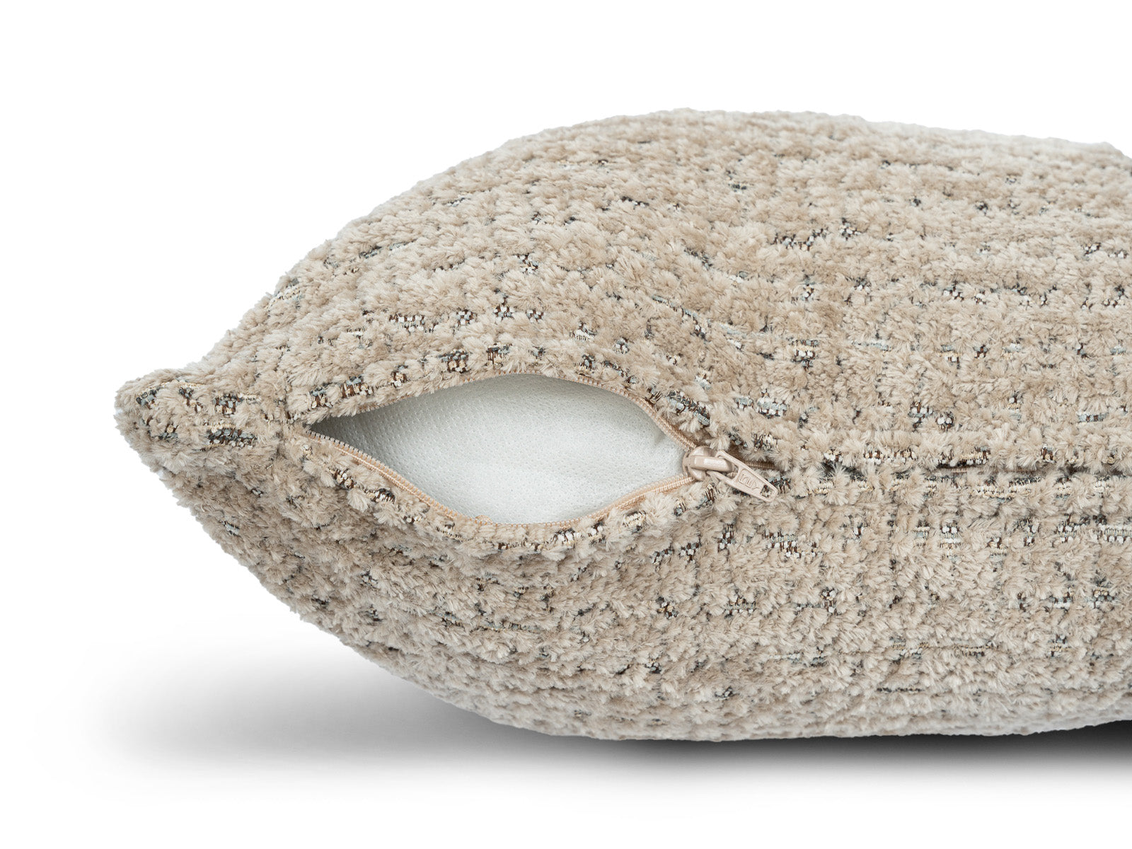 Cojin Pequeño Poliester Chocolate Beige