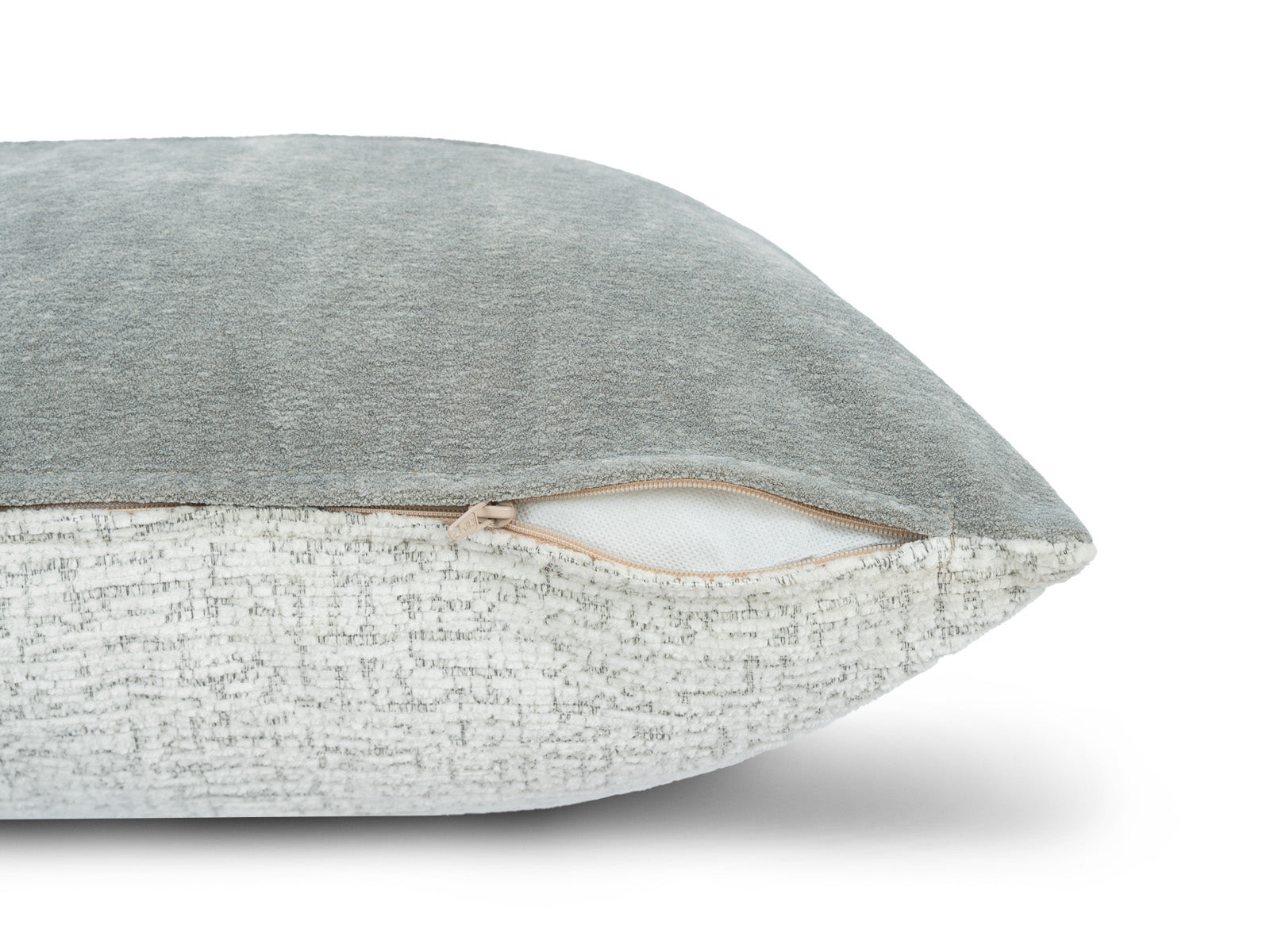 Cojin Cuadrado Poliester Luxury Blanco Gris