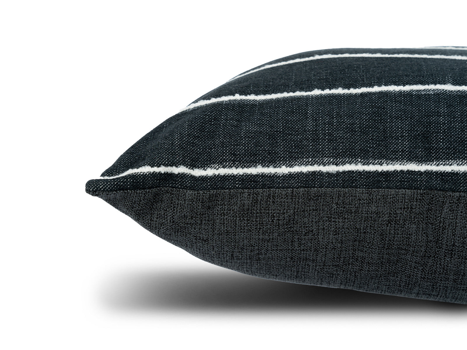 Cojin Cuadrado Poliester Luxury Negro Rayas