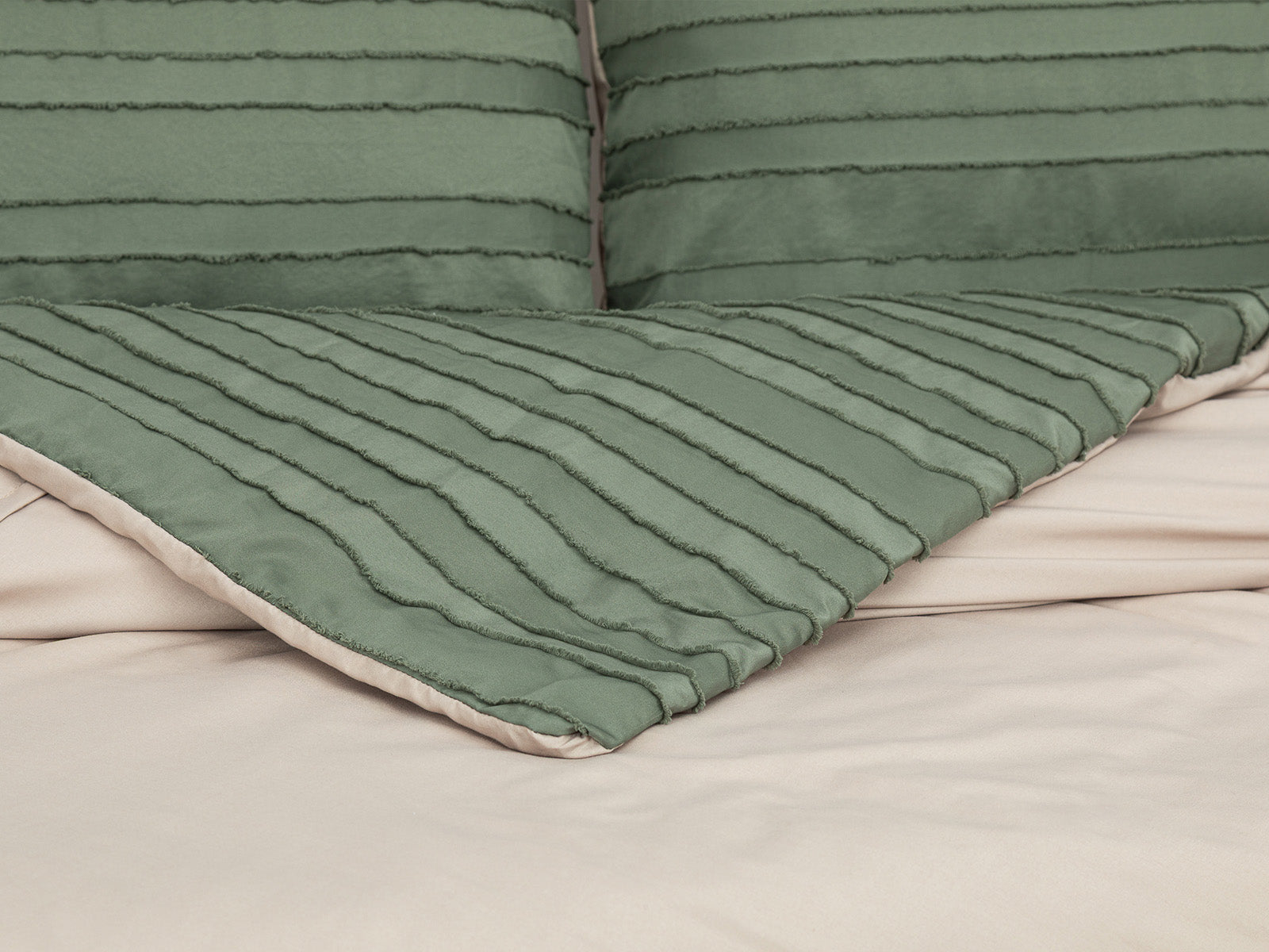 Duvet Ambar Chocolate #Color_VerdeOlivaLineas