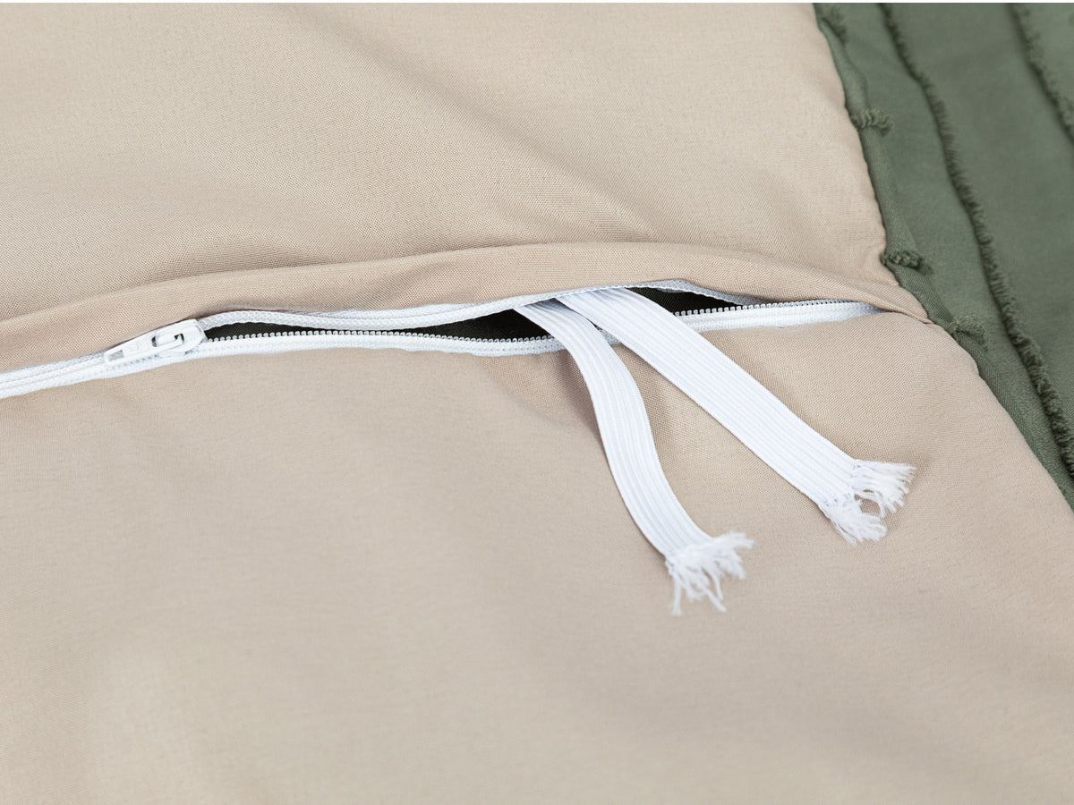 Duvet Ambar Chocolate #Color_VerdeOlivaLineas