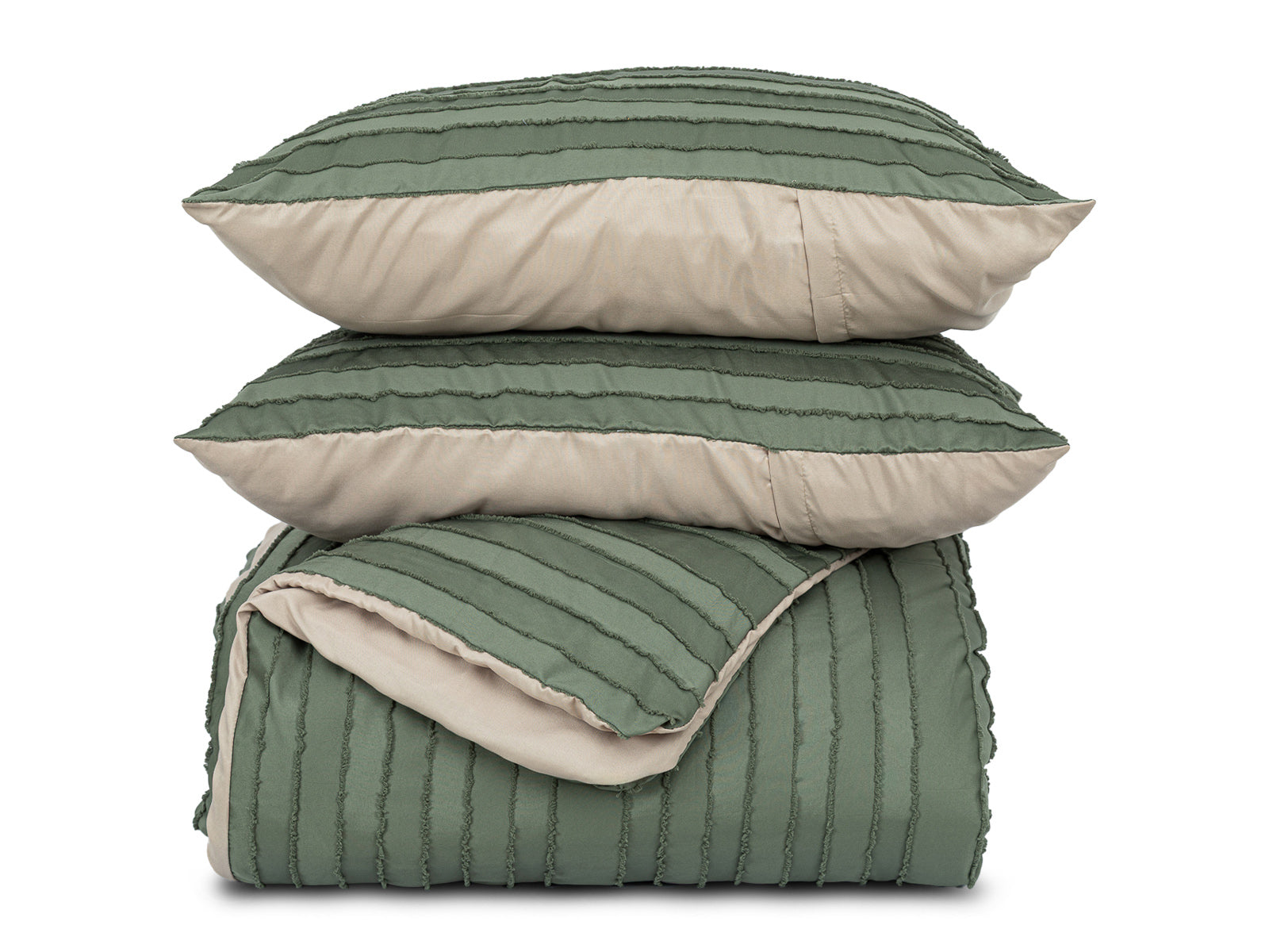 Duvet Ambar Chocolate #Color_VerdeOlivaLineas