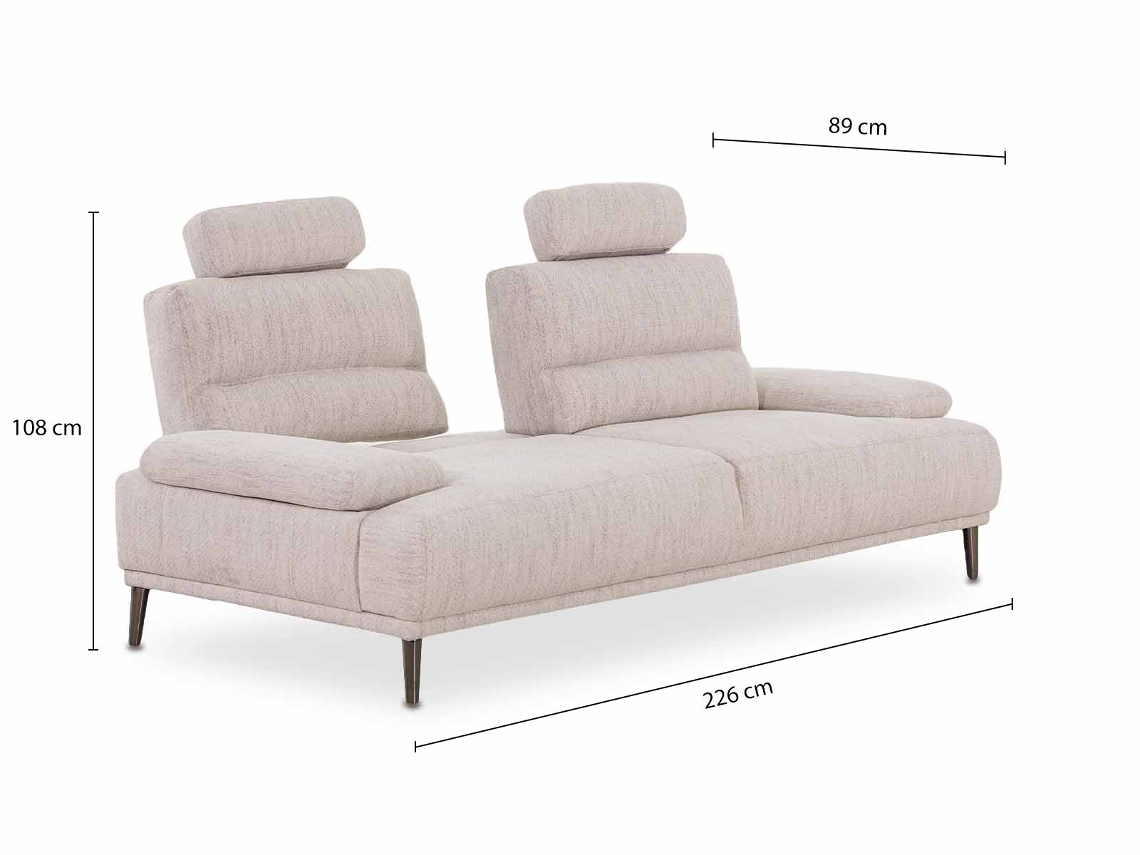 Sofa Acro Plus Triple V3 #Color_FloralWhite"T36108"