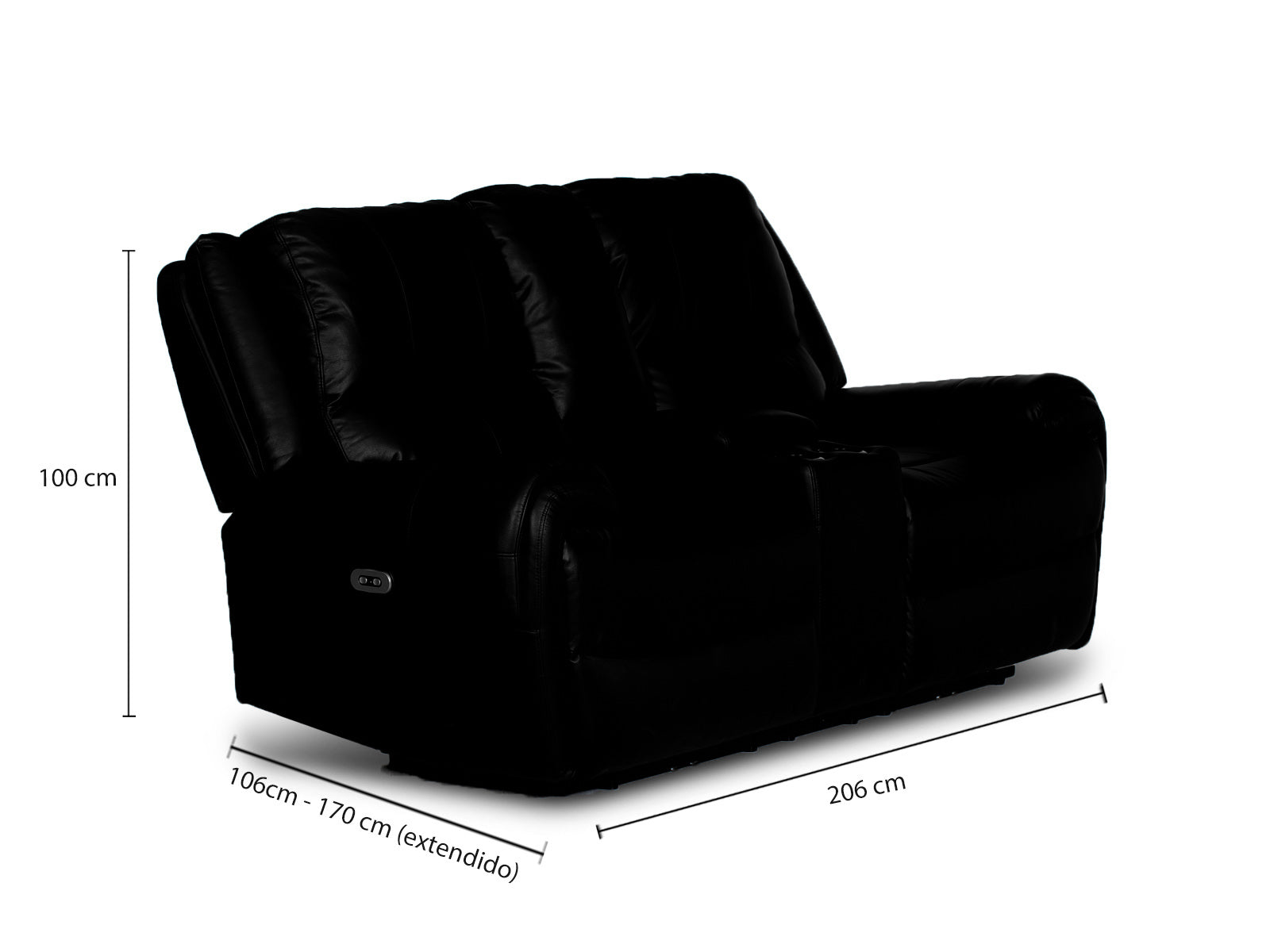 Loveseat Leonardo Power Head Rest