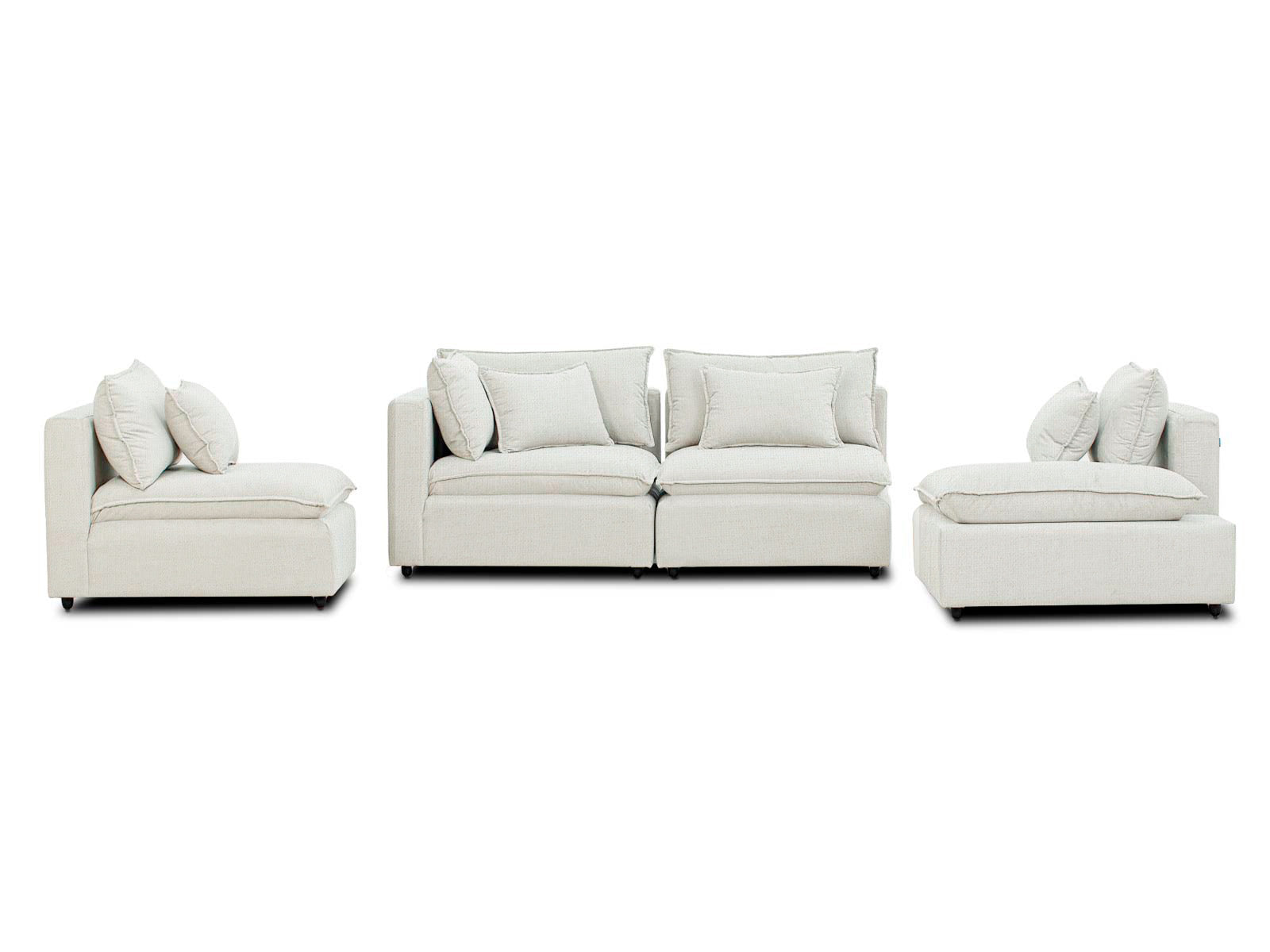 Sala Bella Modular 4P #Color_FloralWhite"T32102"