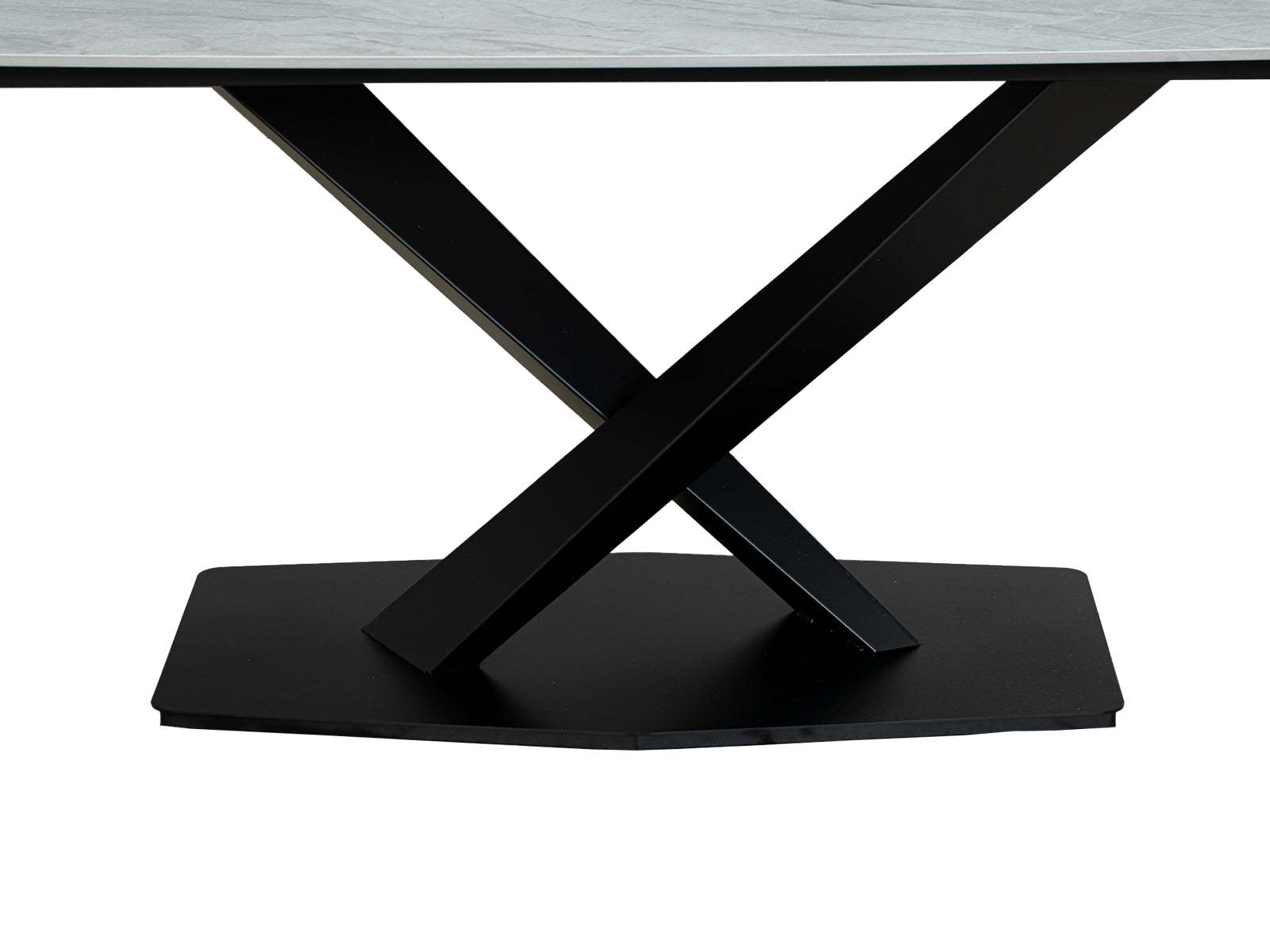 Mesa Comedor Alessandro Piedra Lineas Grises Brillante