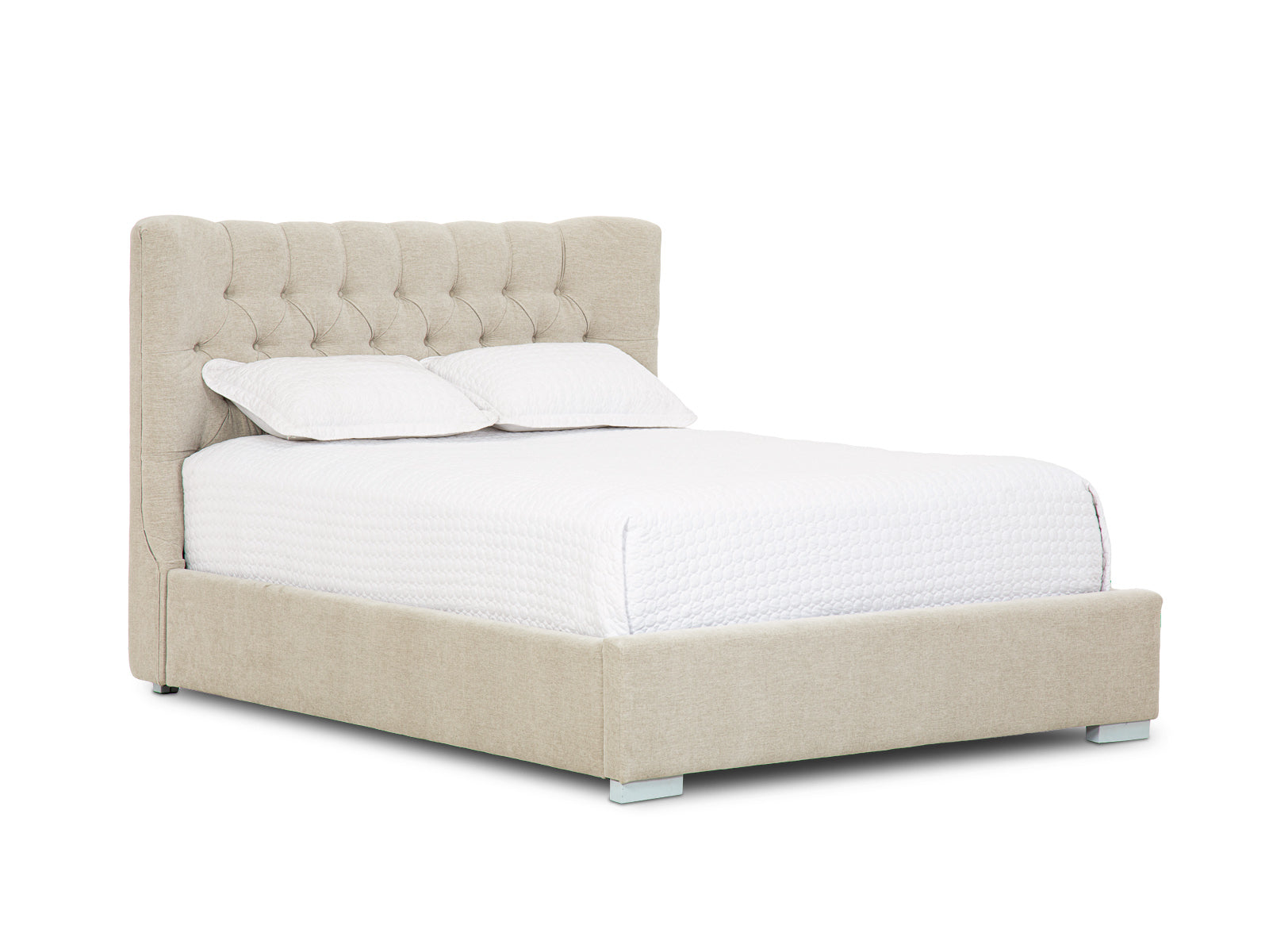 Cama Martini Basso Fog Capitoneada #Color_Beige"T48100"