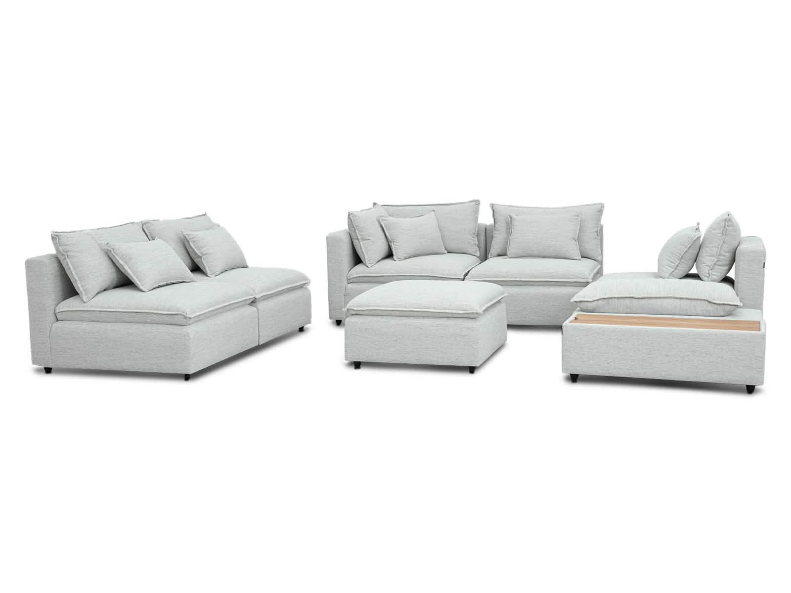 Sala Bella Modular 7P #Color_WhiteSmoke"T37110"