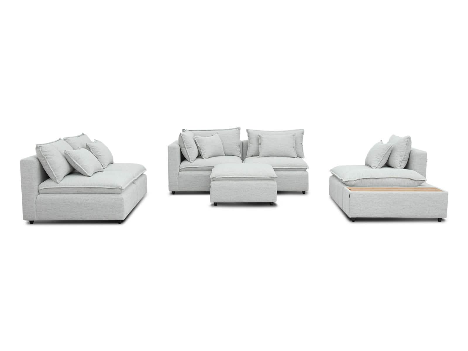 Sala Bella Modular 7P #Color_WhiteSmoke"T37110"