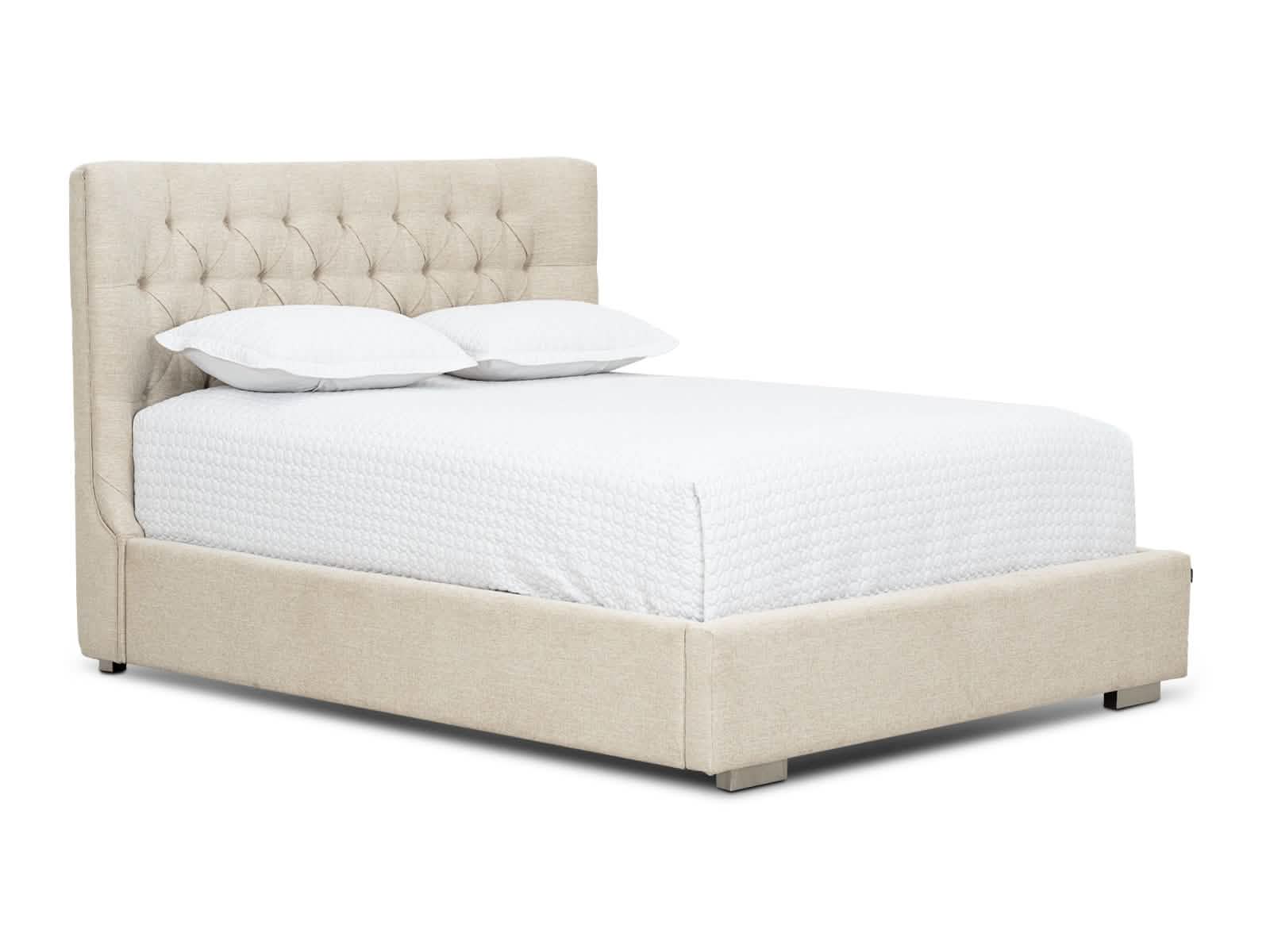 Cama Martini Basso Fog Capitoneada #Color_OldLace"T36113"