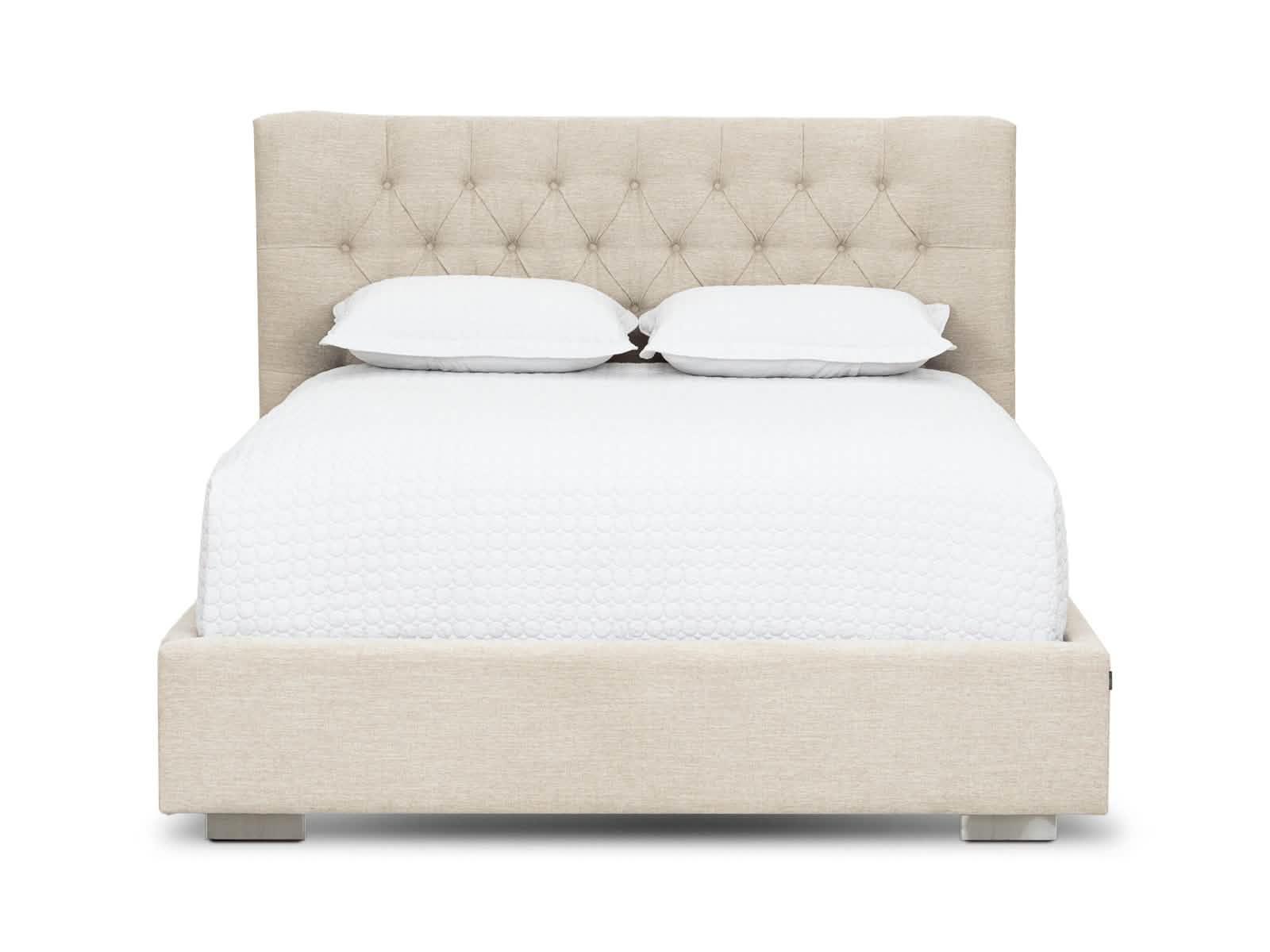 Cama Martini Basso Fog Capitoneada #Color_OldLace"T36113"