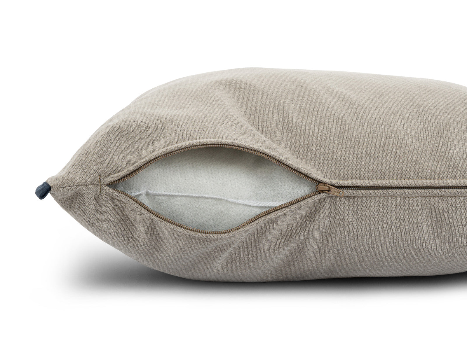 Cojin Poliester Indigo Gris Bordes Negros