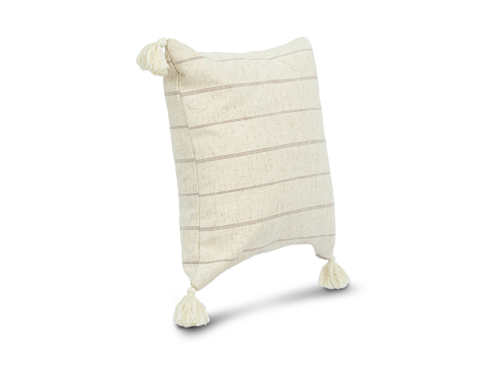 Cojin Poliester Aurora Beige Rayas Rosa