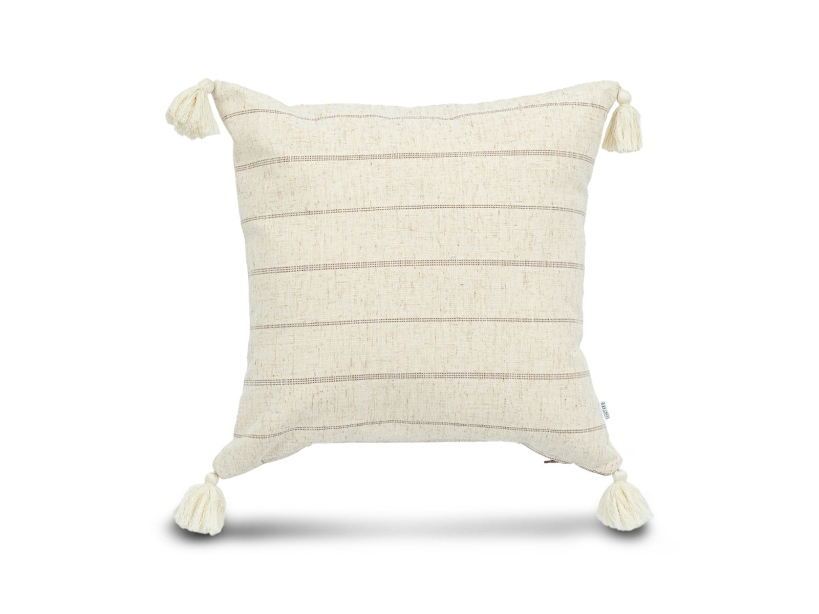 Cojin Poliester Aurora Beige Rayas Rosa