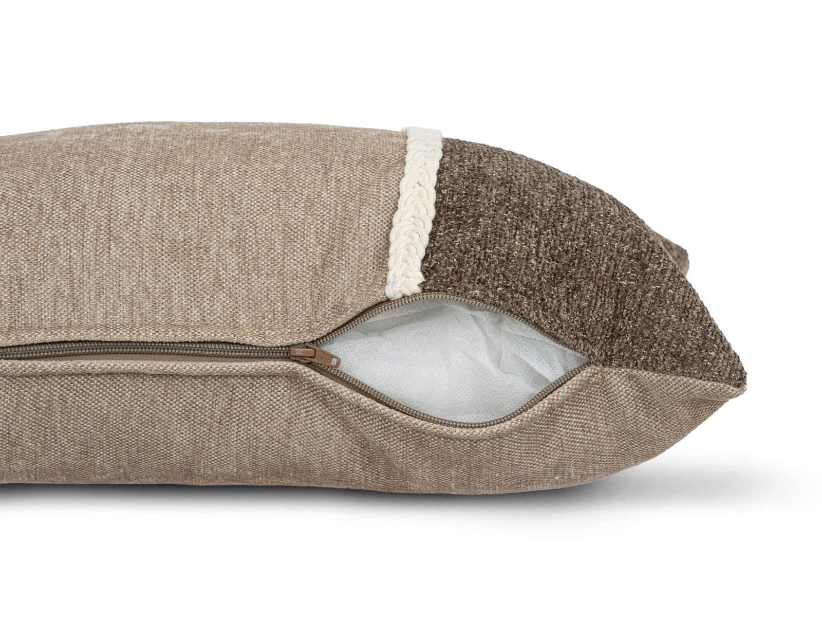 Cojin Poliester Raices Beige