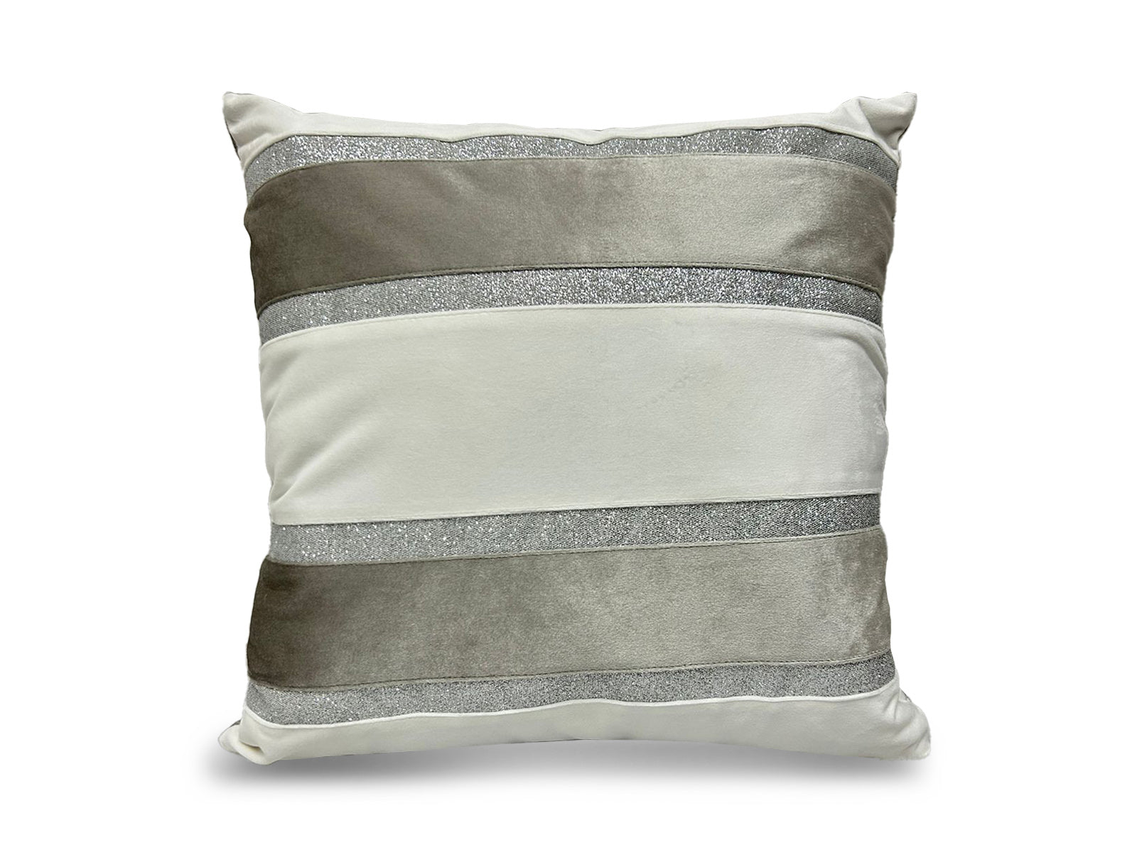 Cojin Navidad Poliester 45x45cm Corona Beige