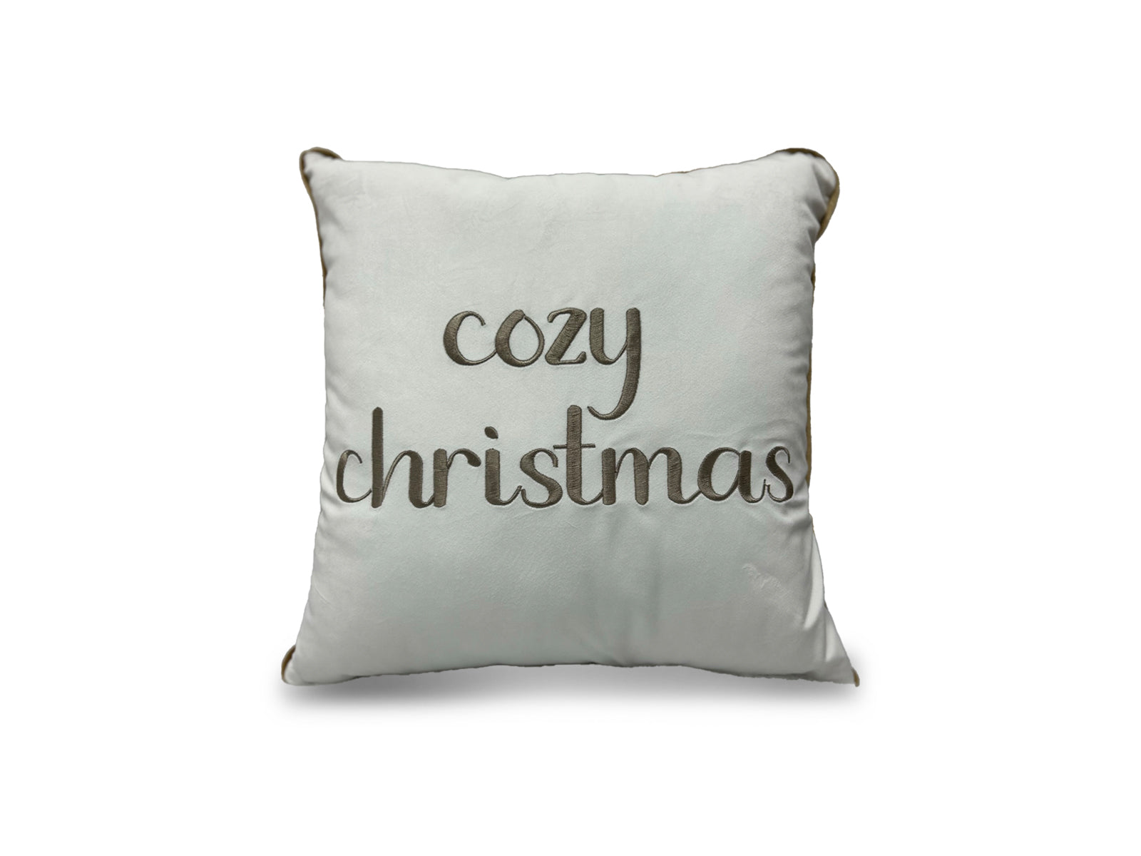 Cojin Navidad Poliester 45x45cm Cozy Christmas Beige