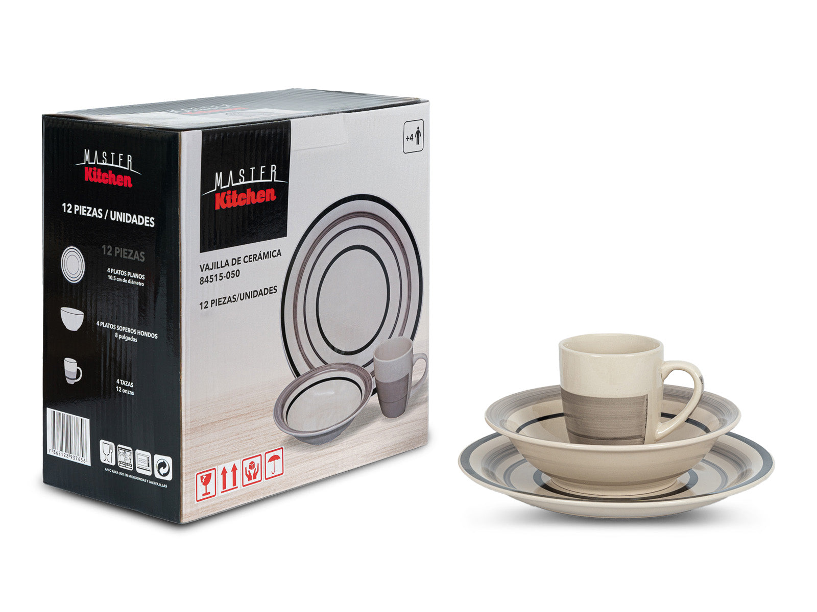 Set De Vajilla 12 Pcz Ceramica Beige