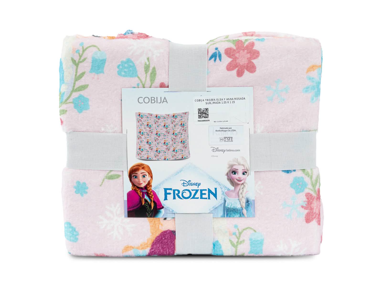 Cobija Frozen Elsa y Anna Rosada