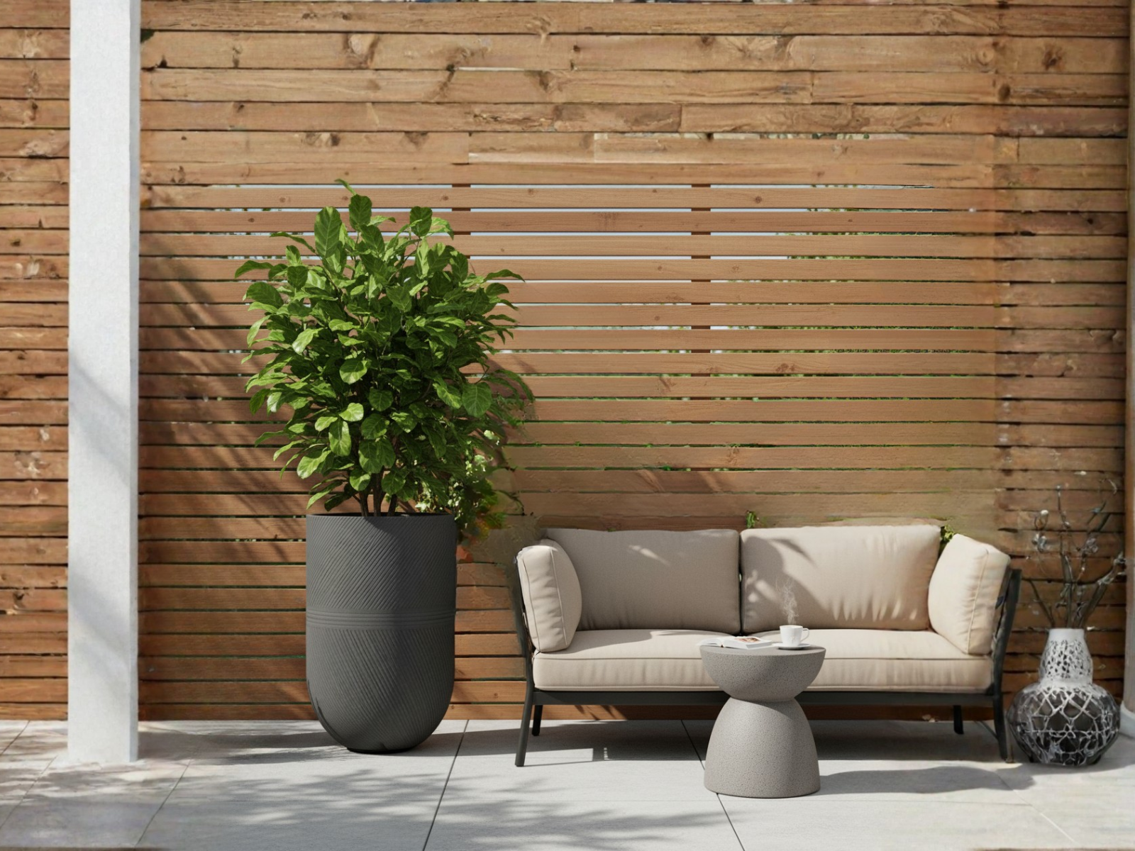 Maceta Argos 36 x 75 C/Negro Floridis