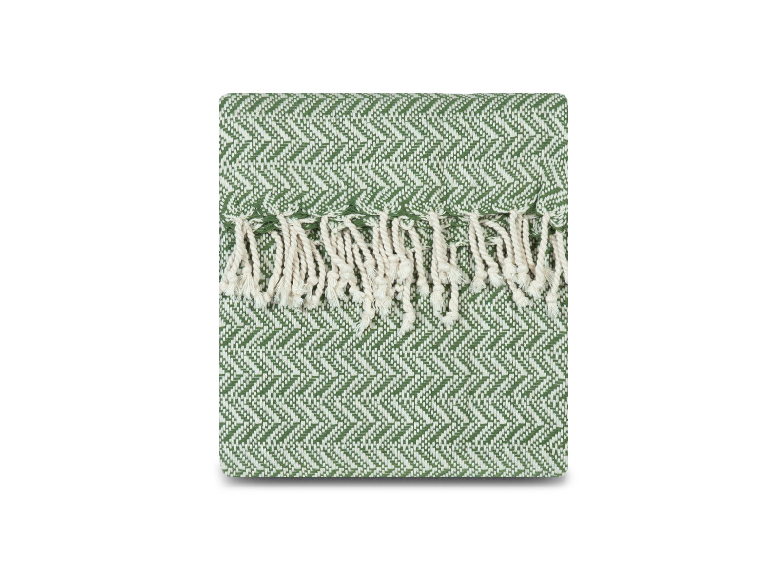 Manta Verde Decorativa 100% Algodon