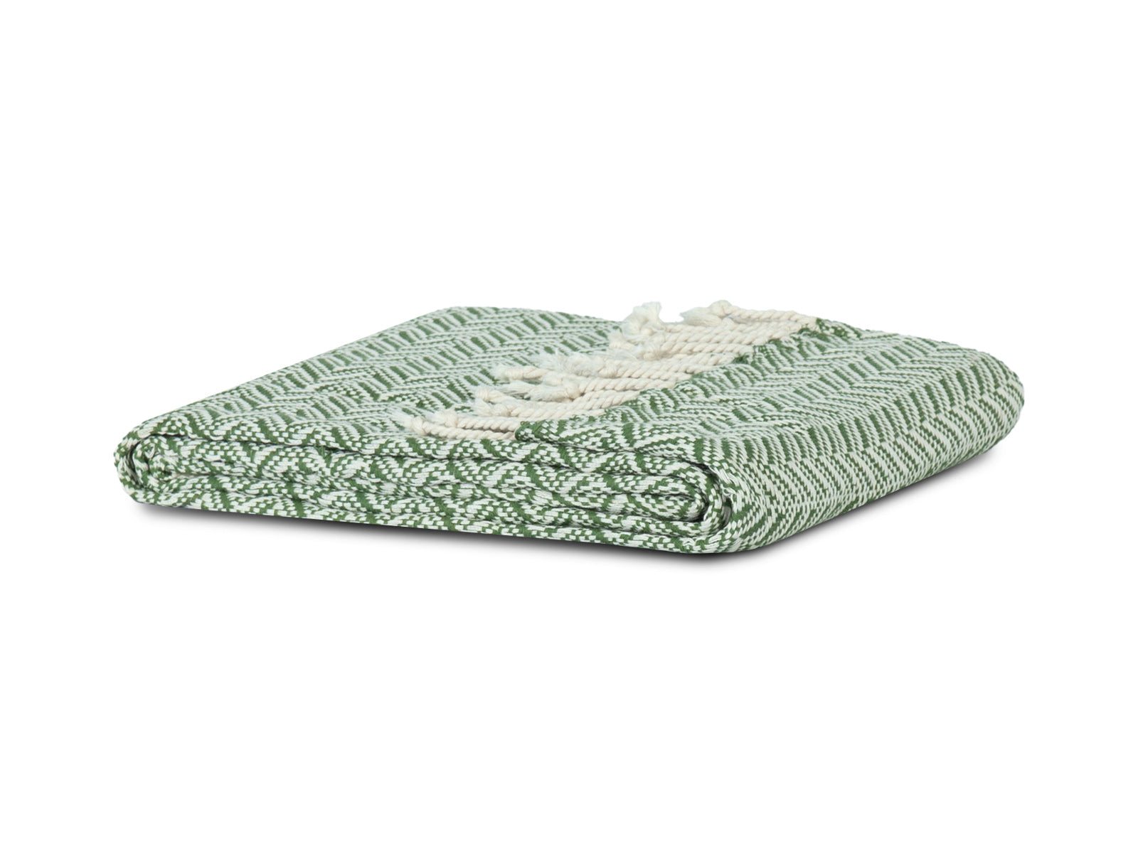 Manta Verde Decorativa 100% Algodon
