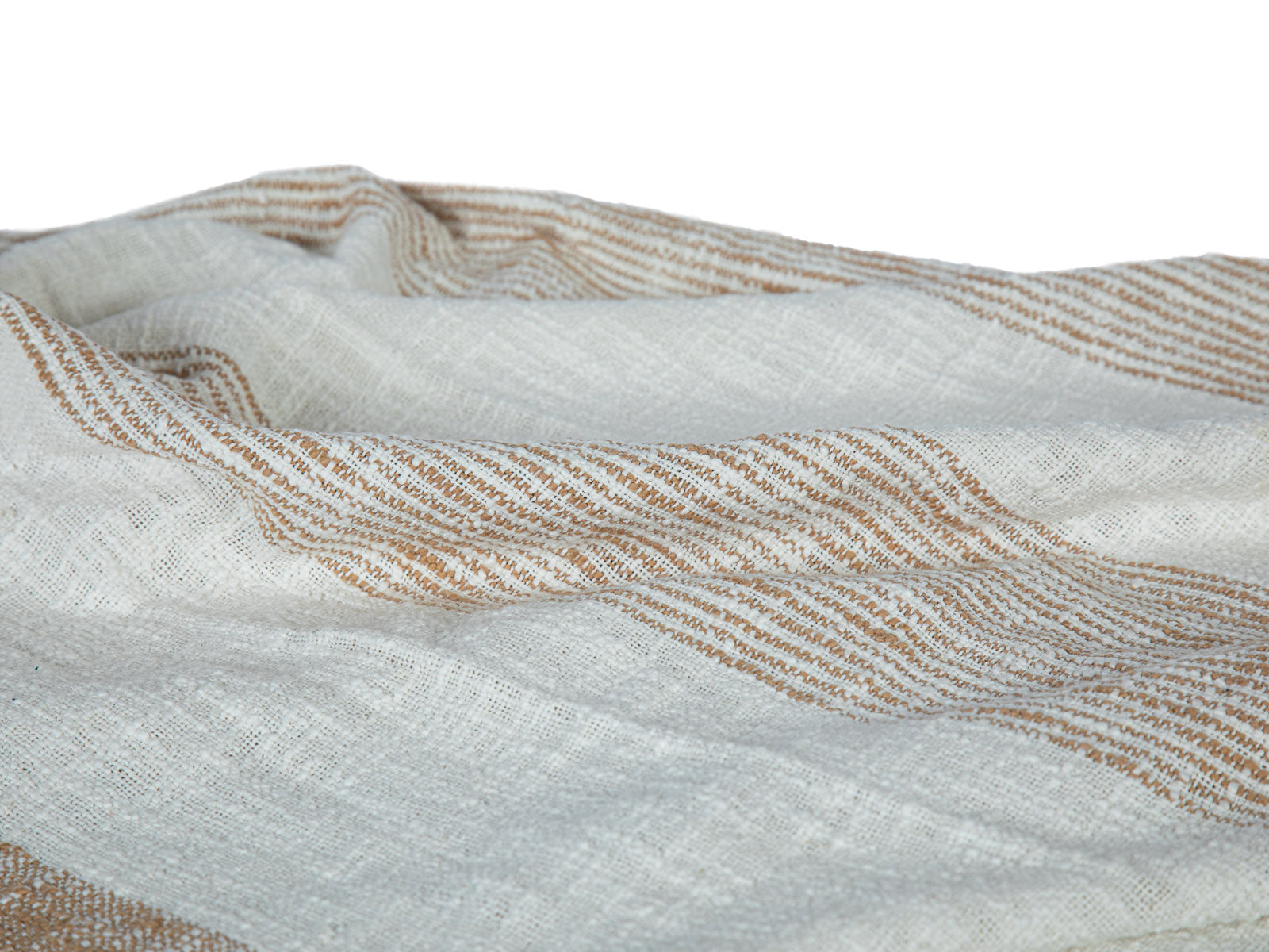 Manta Camel Decorativa Ivory 100% Algodon