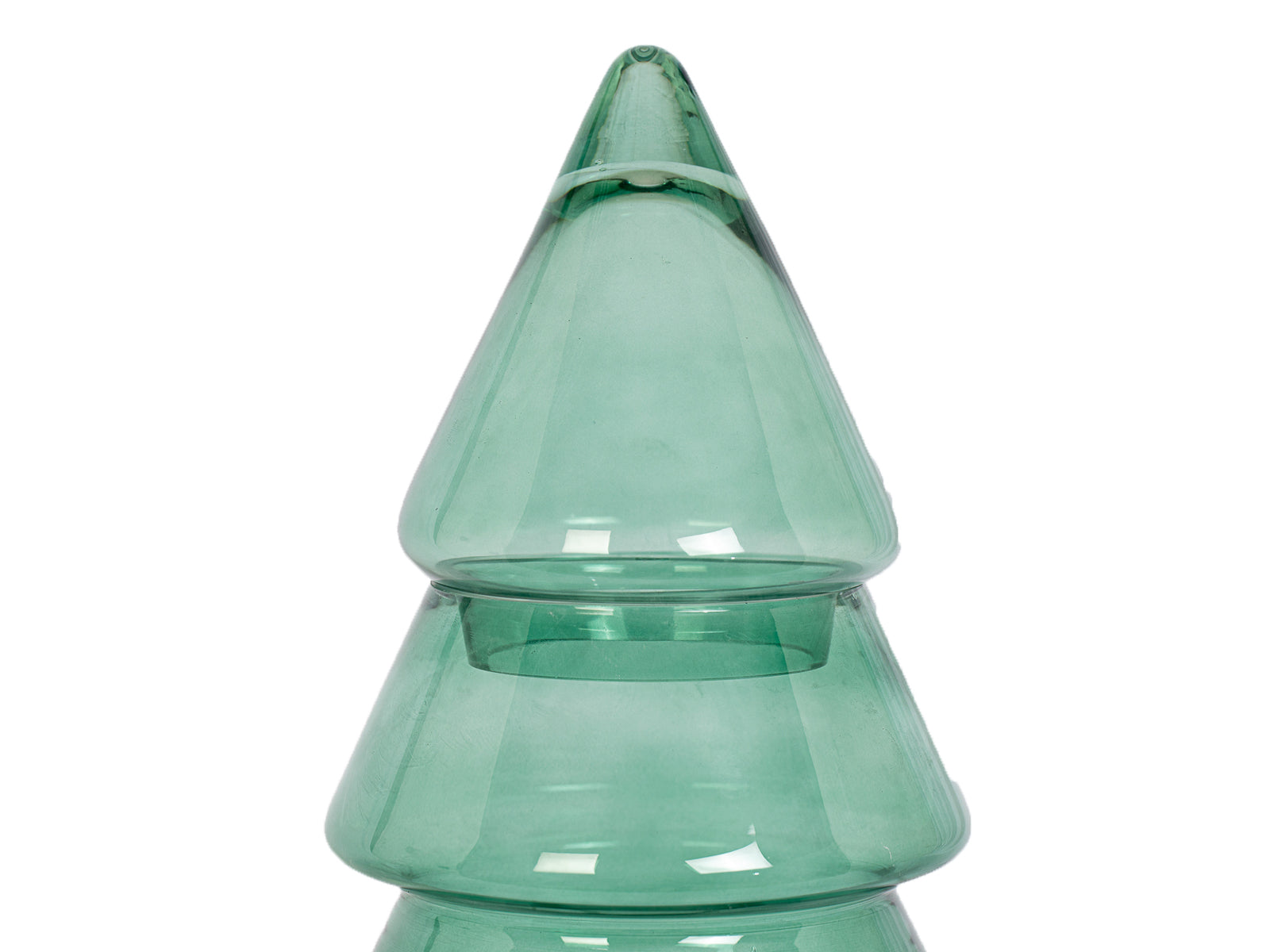 Figura Decorativa Arbol Navidad Vidrio Verde 18 cm