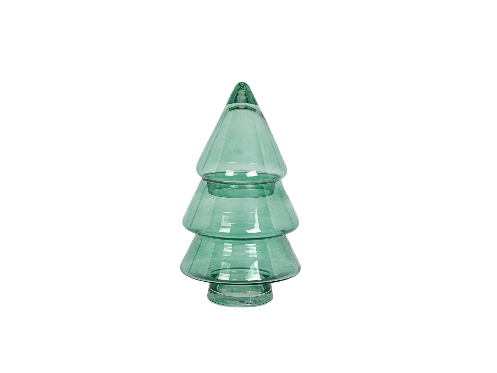 Figura Decorativa Arbol Navidad Vidrio Verde 18 cm