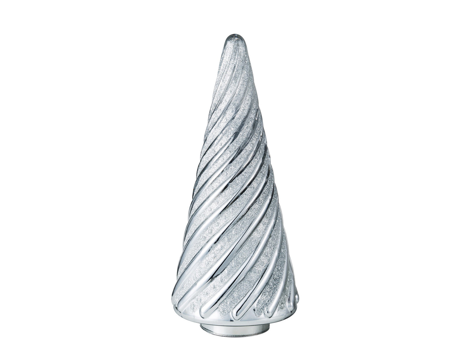 Figura Arbol Navidad Vidrio Plata 55 Cm