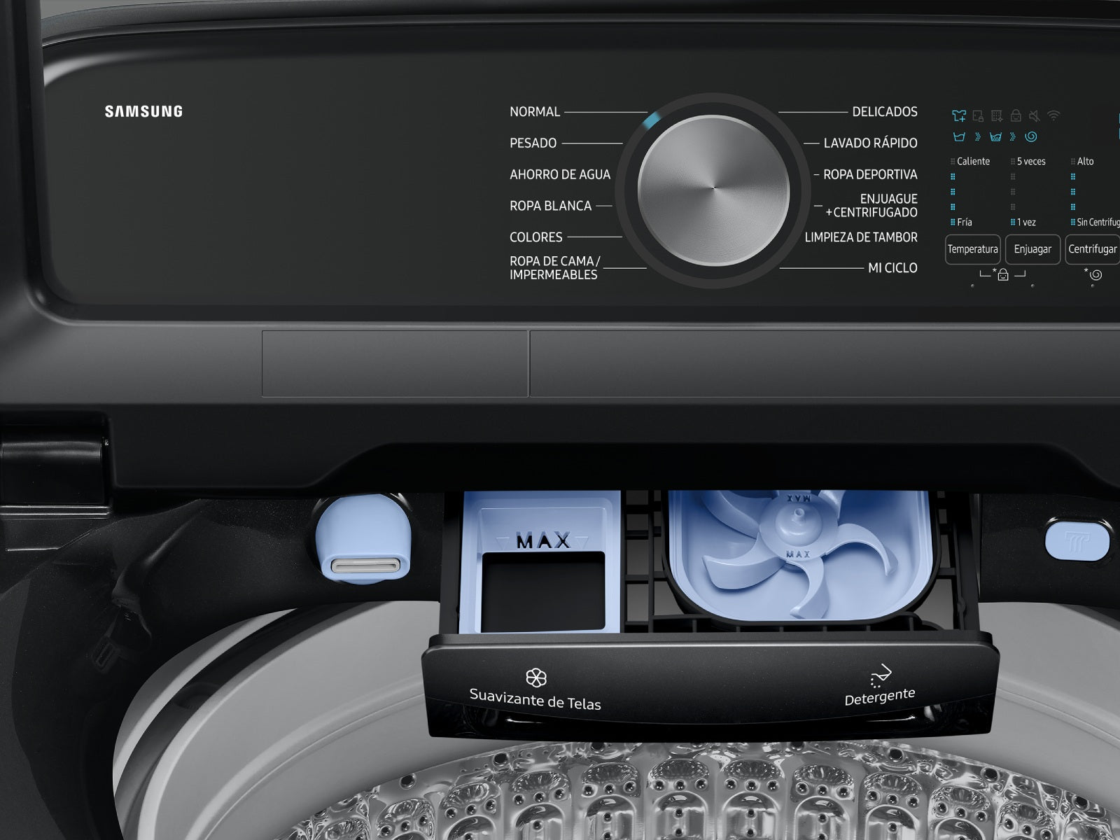 Lavadora De Ropa Automatica Negro 26Kg Samsung