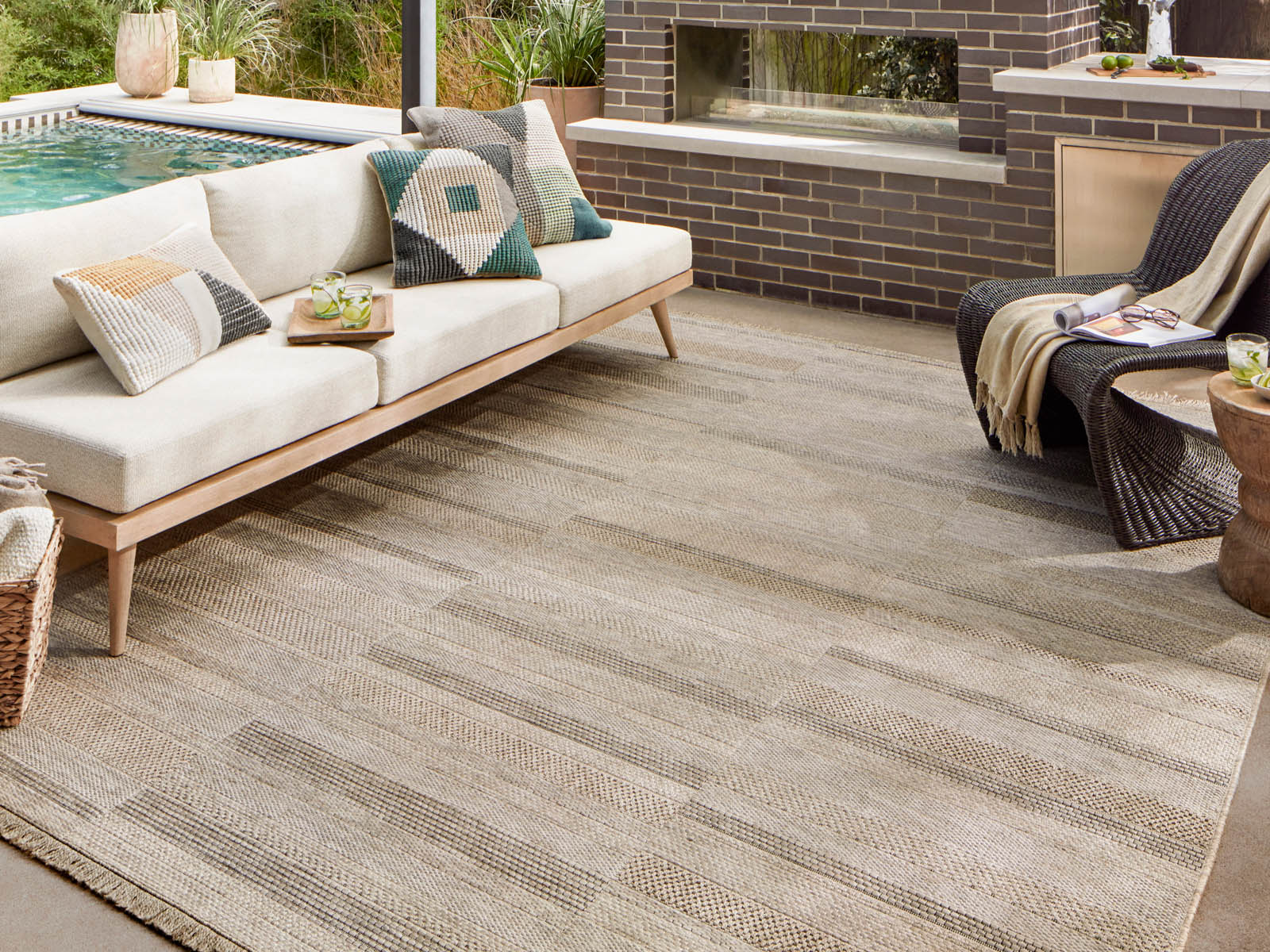 Alfombra Outdoor Terrasse Beige