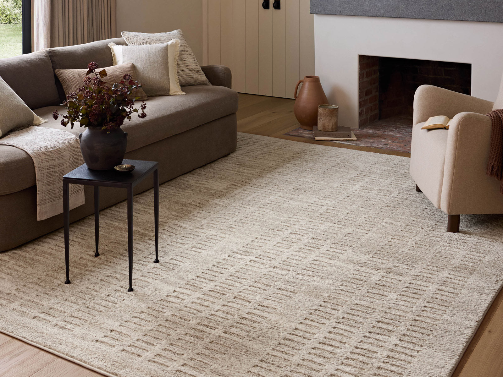 Alfombra Mot Beige Texturizada