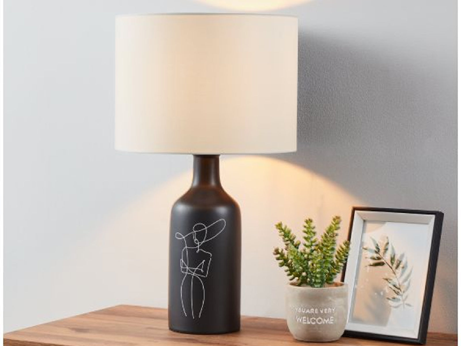 Lampara de Mesa Vinoza C/Negro