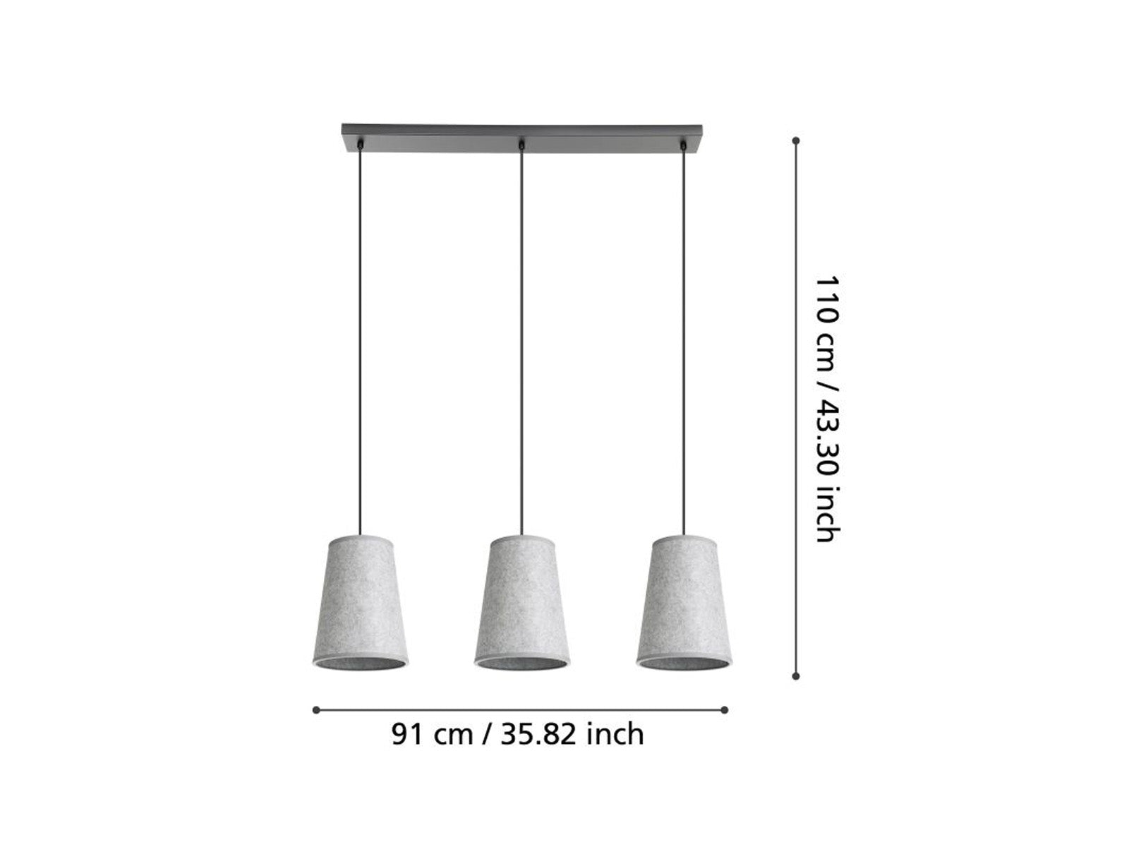 Lampara de Techo Triple Alsager