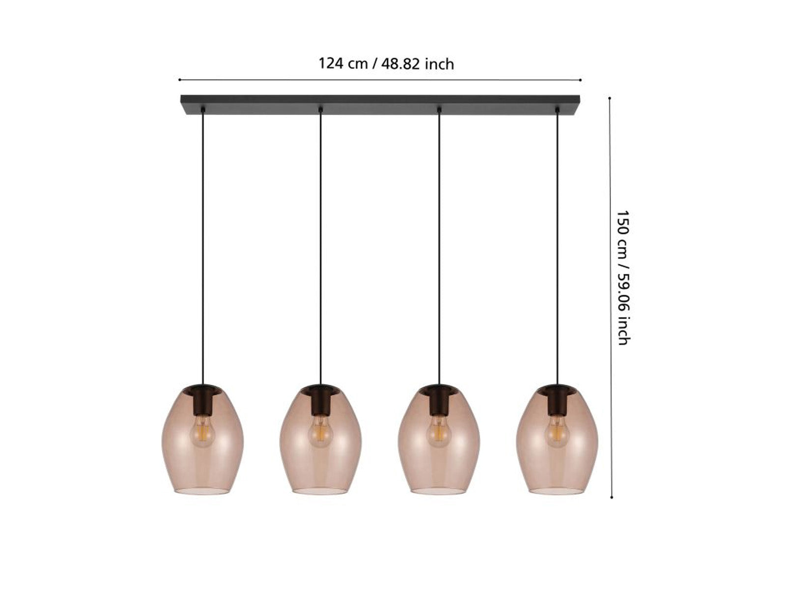 Lampara de Techo Cuadruple Estanys Eglo