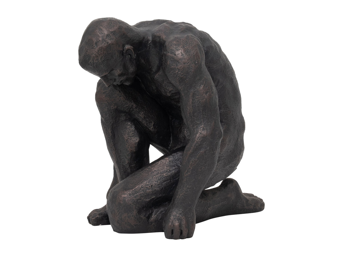 Figura Hombre Arrodillado Resina