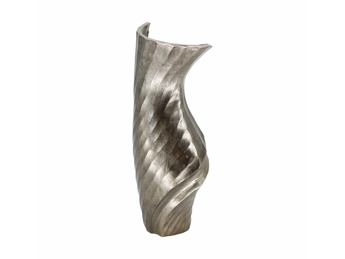 Jarrón Wasilla 16" Plateado