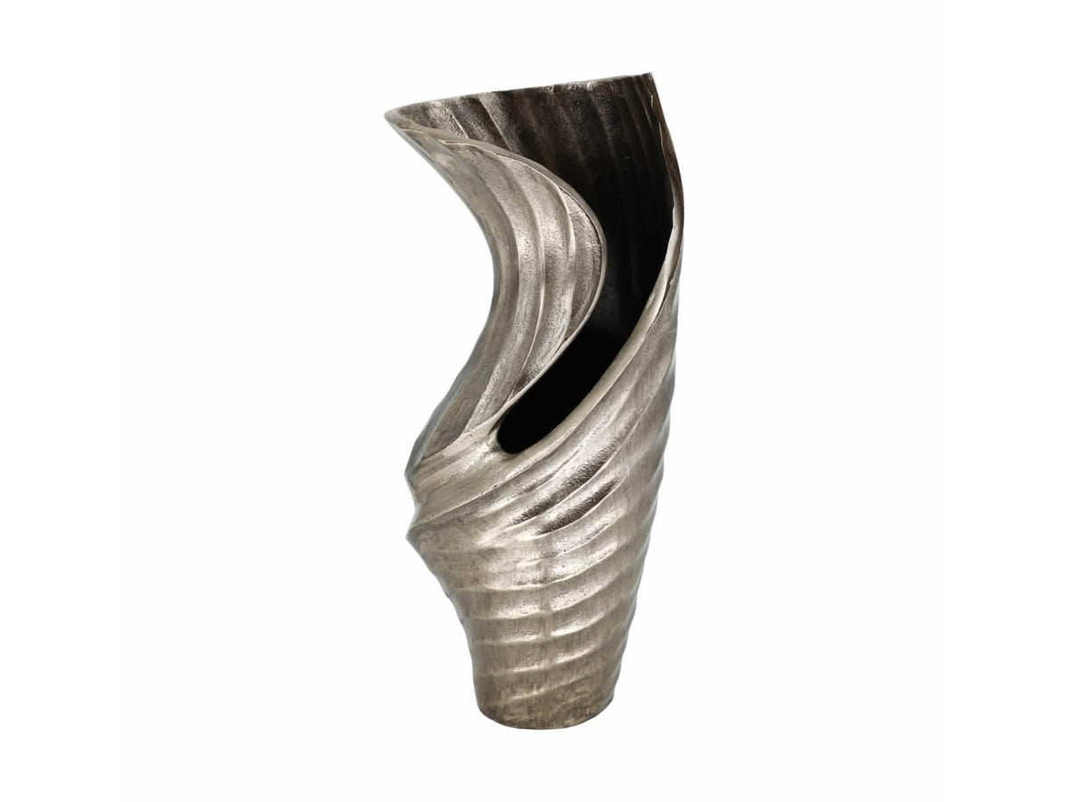 Jarrón Wasilla 16" Plateado