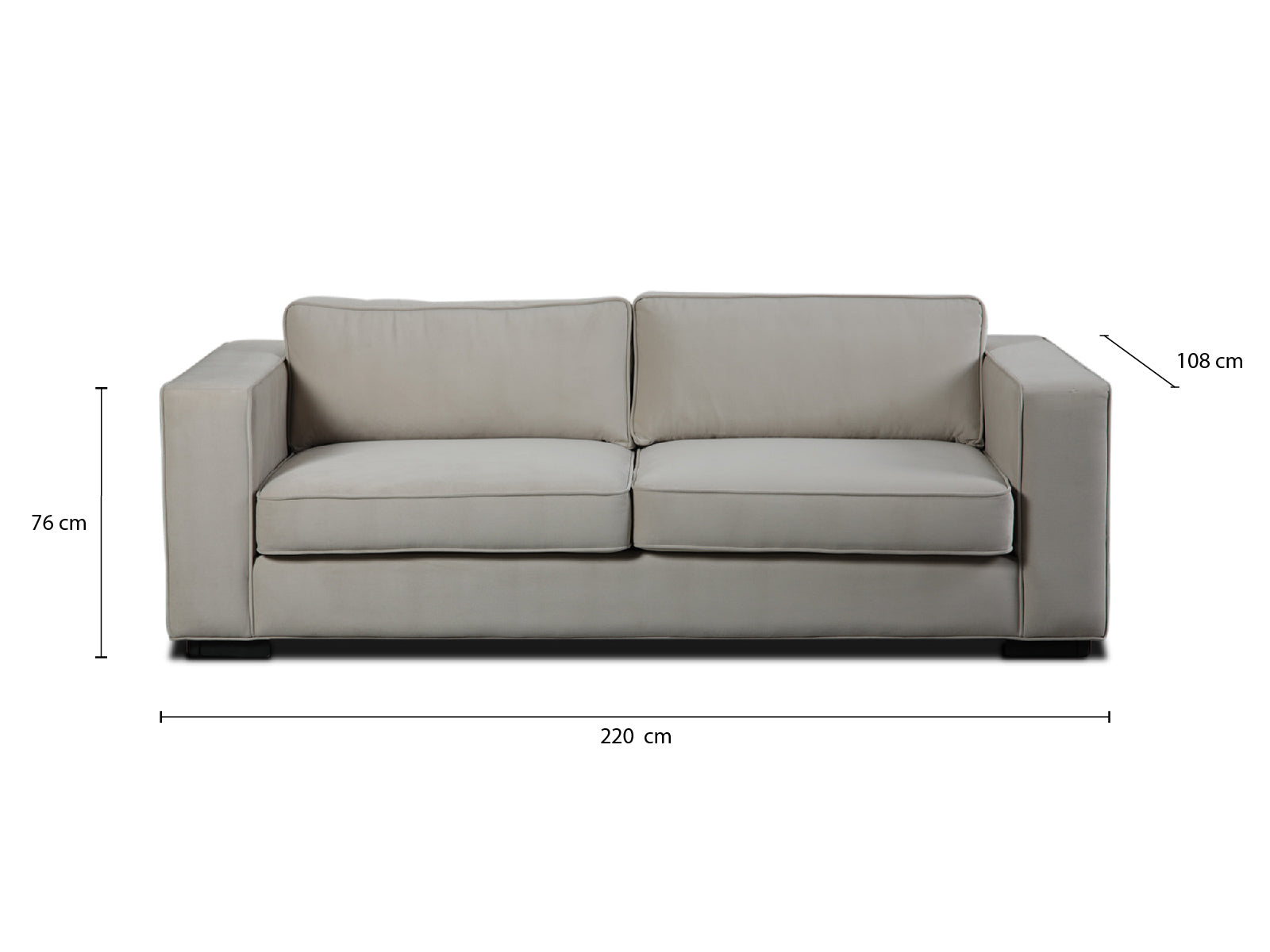 Sofa Triple Anny #Color_Beige"T37007"