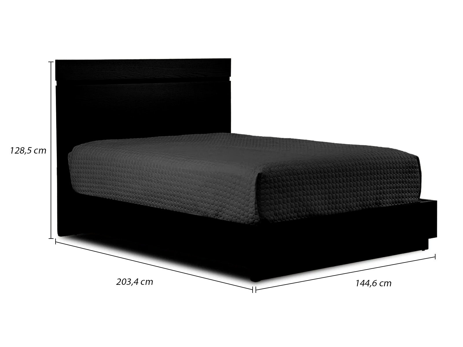 Cama French Cenizo #Tamaño_Full/2plz